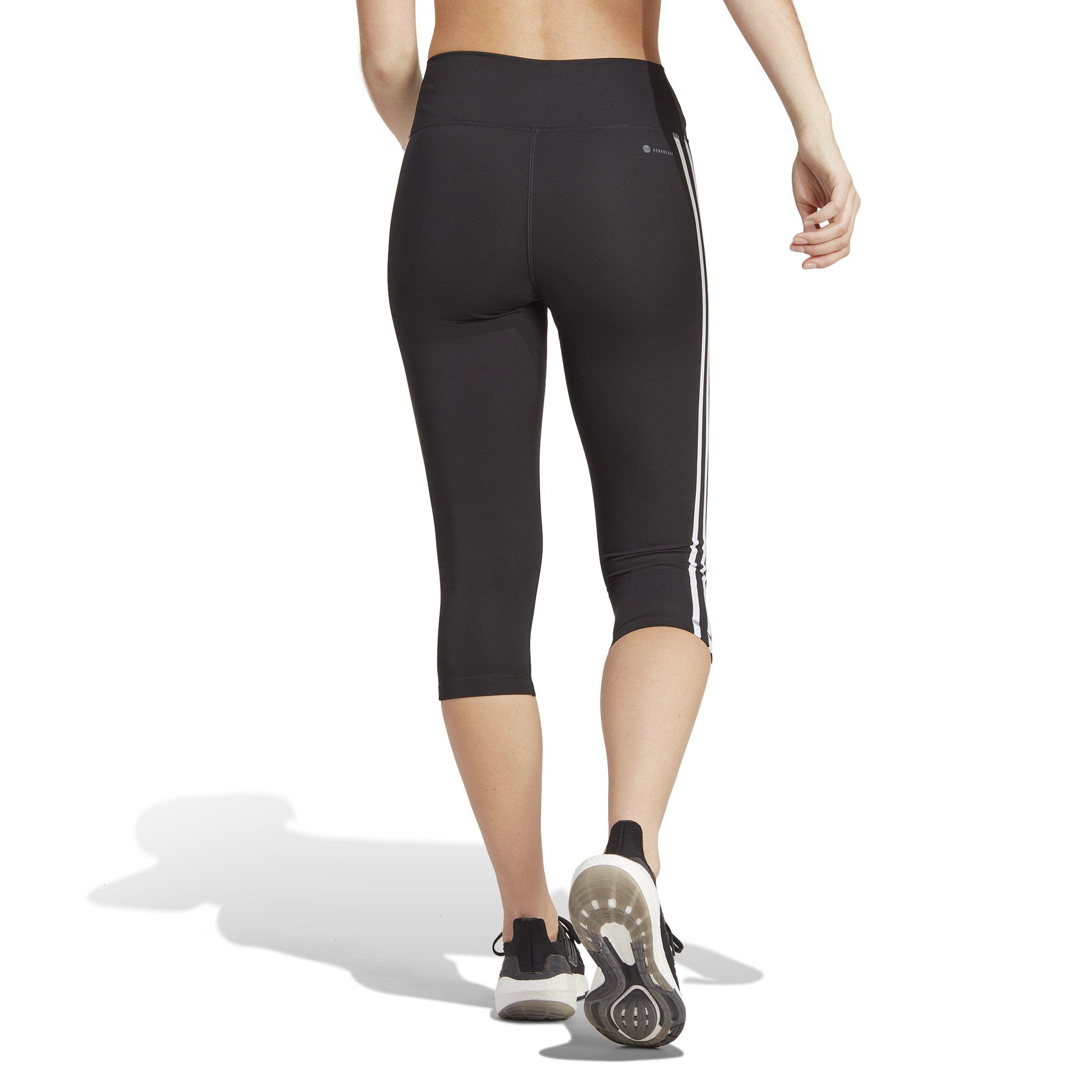 Schwarz - adidas - Train Essentials 3-Stripes High Waisted Three Quarter Leggings - 3