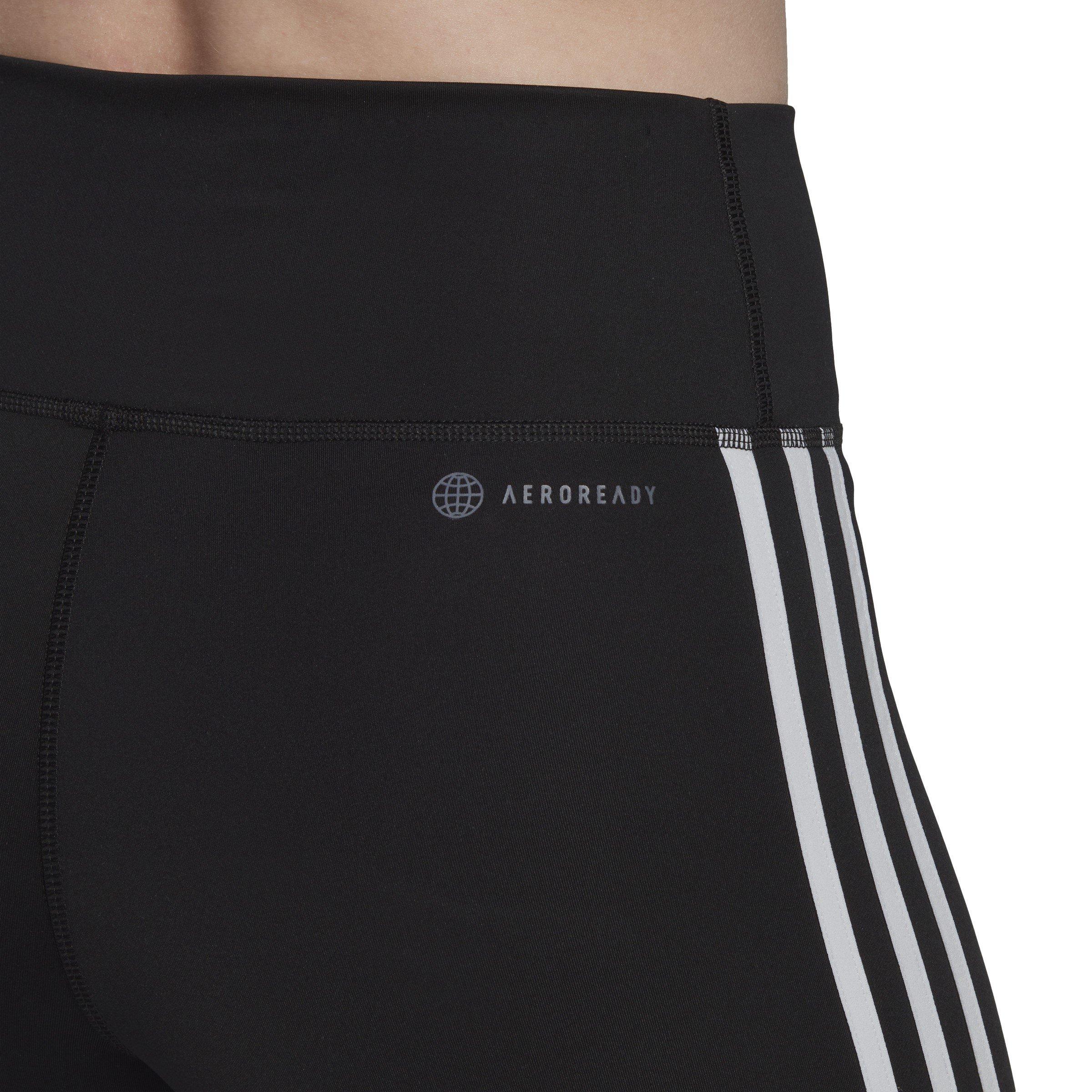 Noir - adidas - Training Essentials 3-Stripes High-Waisted Short Leggings - 6