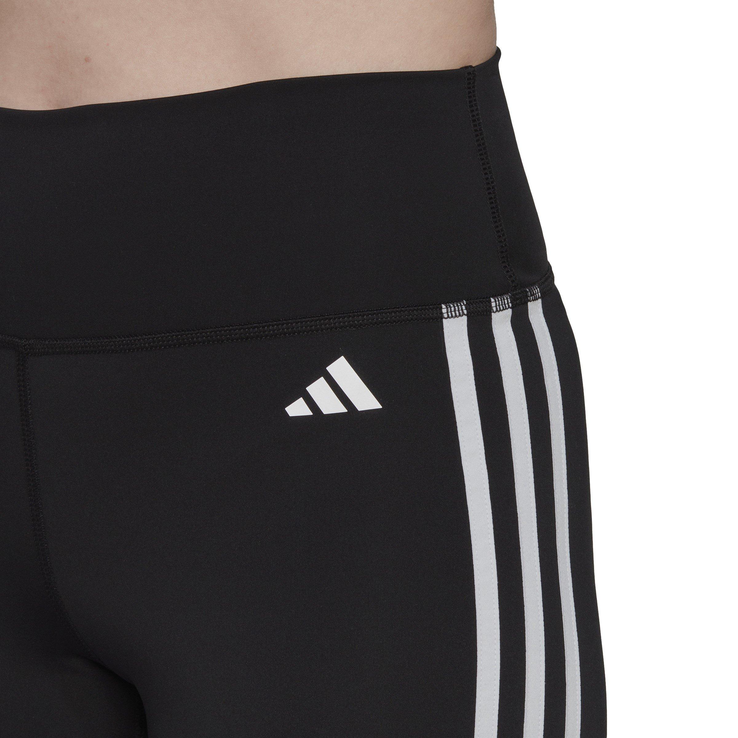 Noir - adidas - Training Essentials 3-Stripes High-Waisted Short Leggings - 7