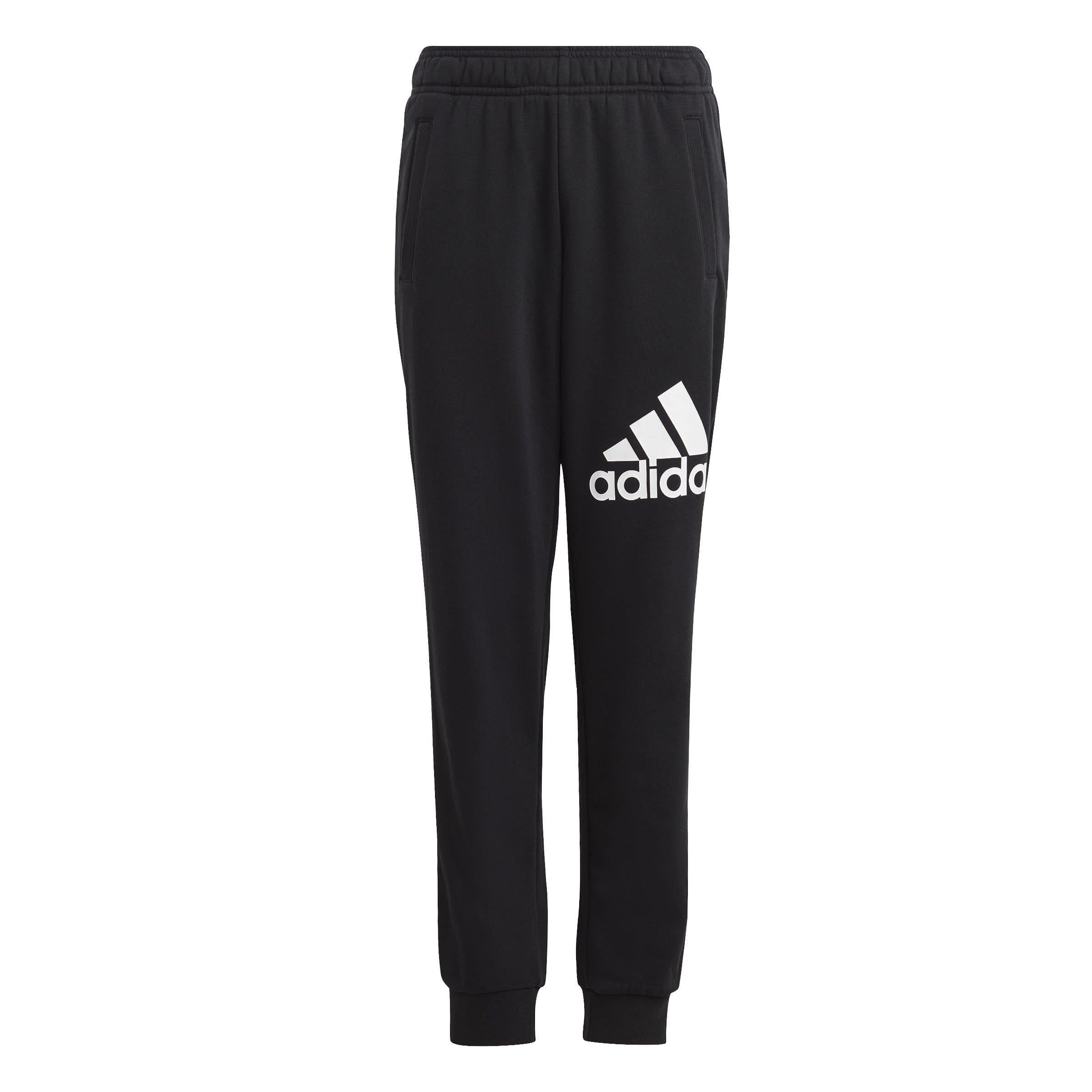 Crno/Bijelo - adidas - Essentials Regular Fit Big Logo Cotton Joggers - 1