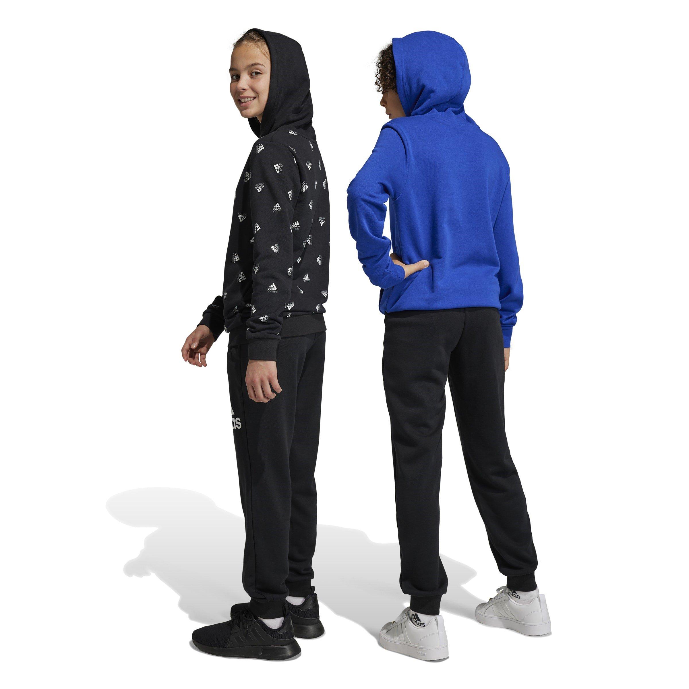 Crno/Bijelo - adidas - Essentials Regular Fit Big Logo Cotton Joggers - 4