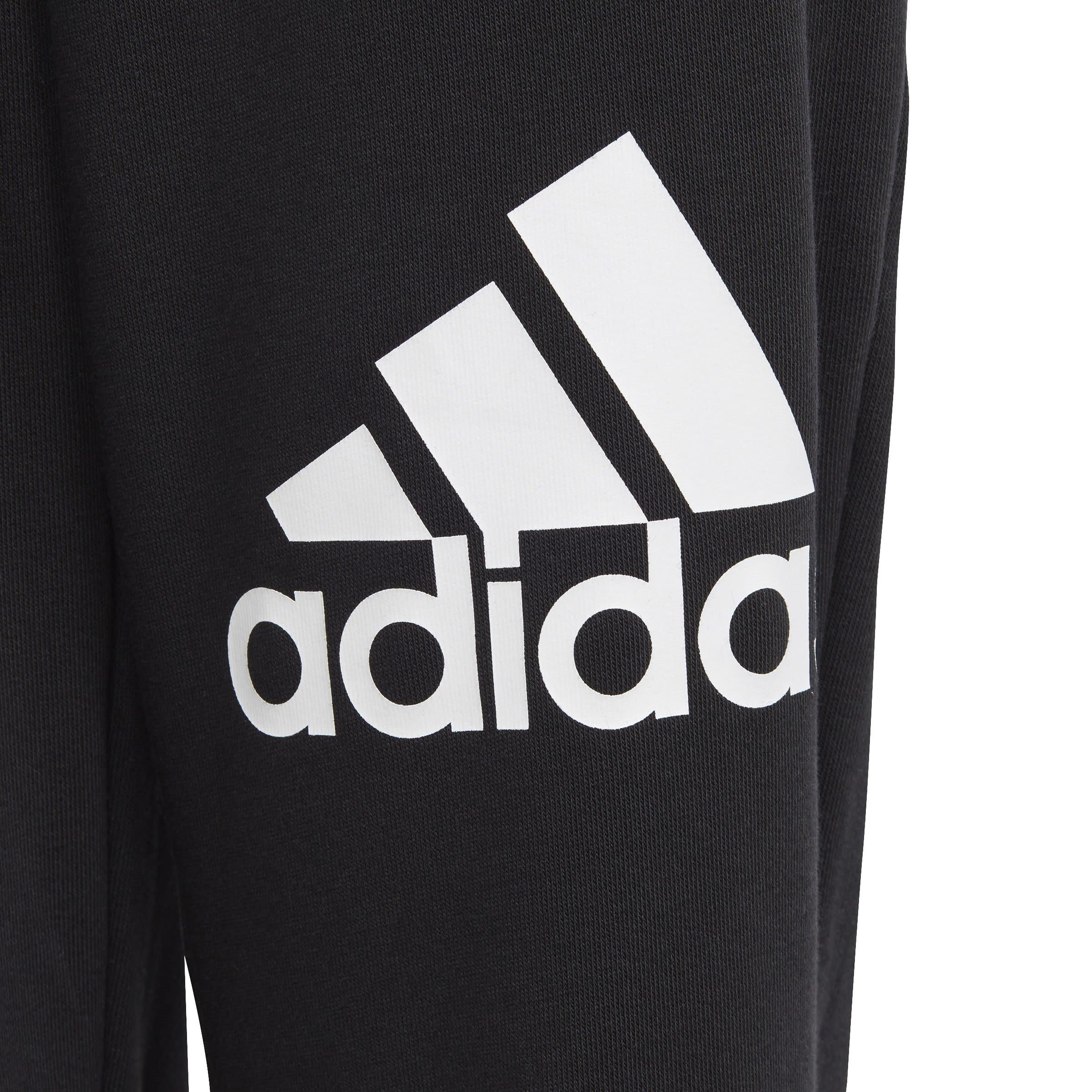 Crno/Bijelo - adidas - Essentials Regular Fit Big Logo Cotton Joggers - 5