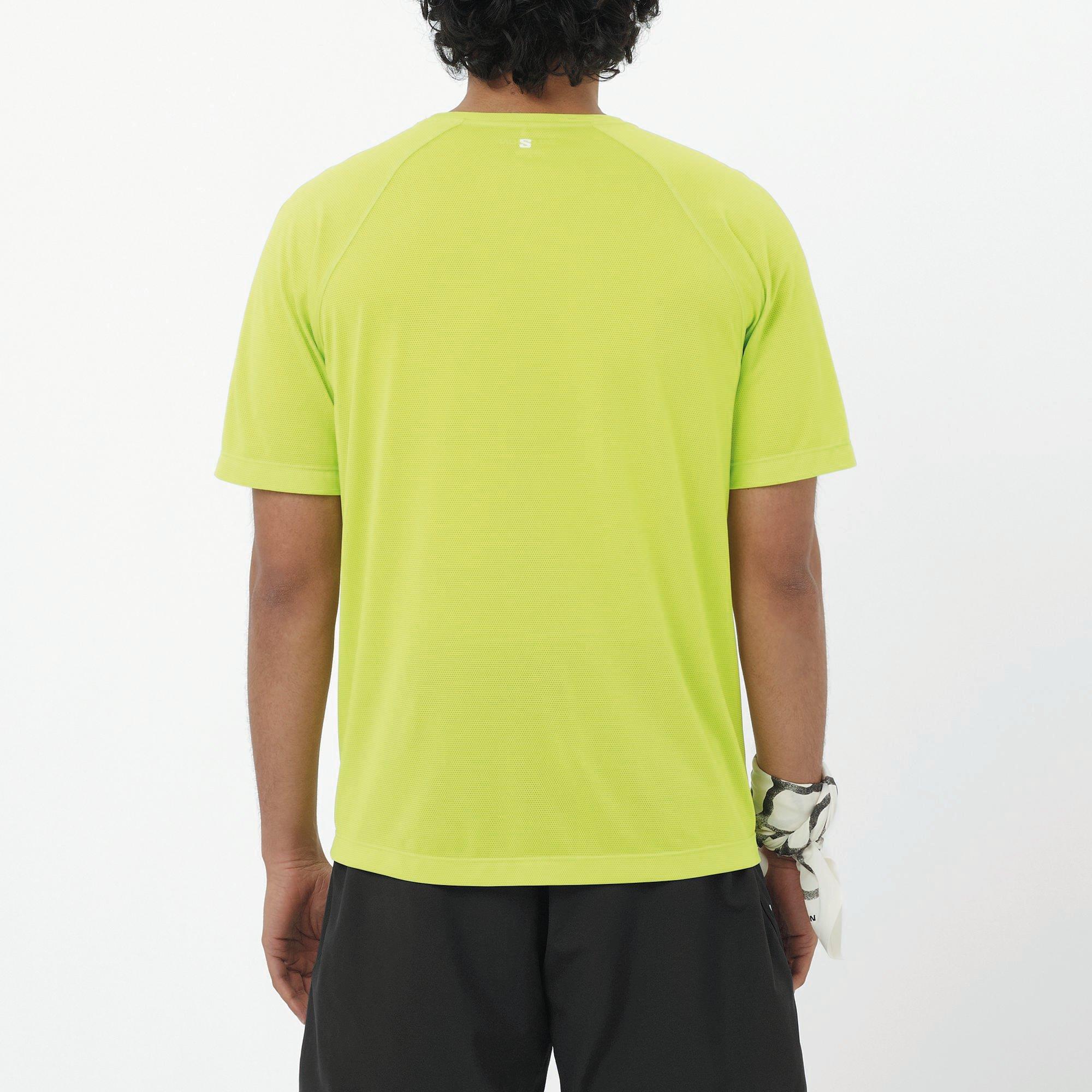 Lime - Salomon - SHAKEout Core SS Running Tee Mens - 3
