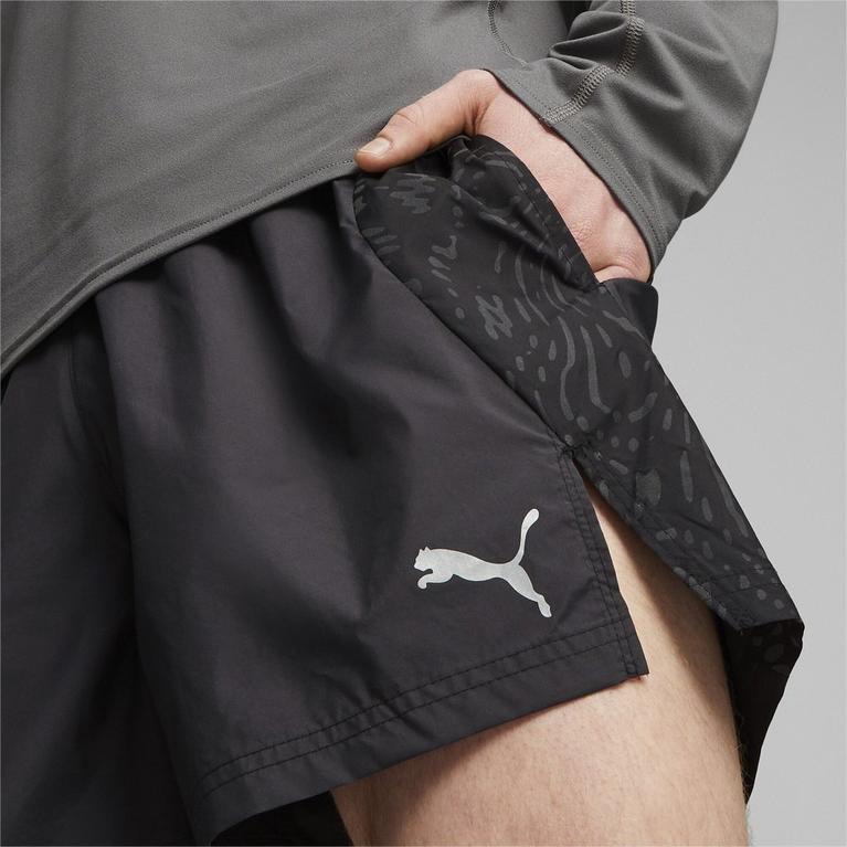 Noir - Puma - Outrageous Fortune Lounge-Shorts Mel i bodycon-pasform med dyreprint Del af sæt - 5