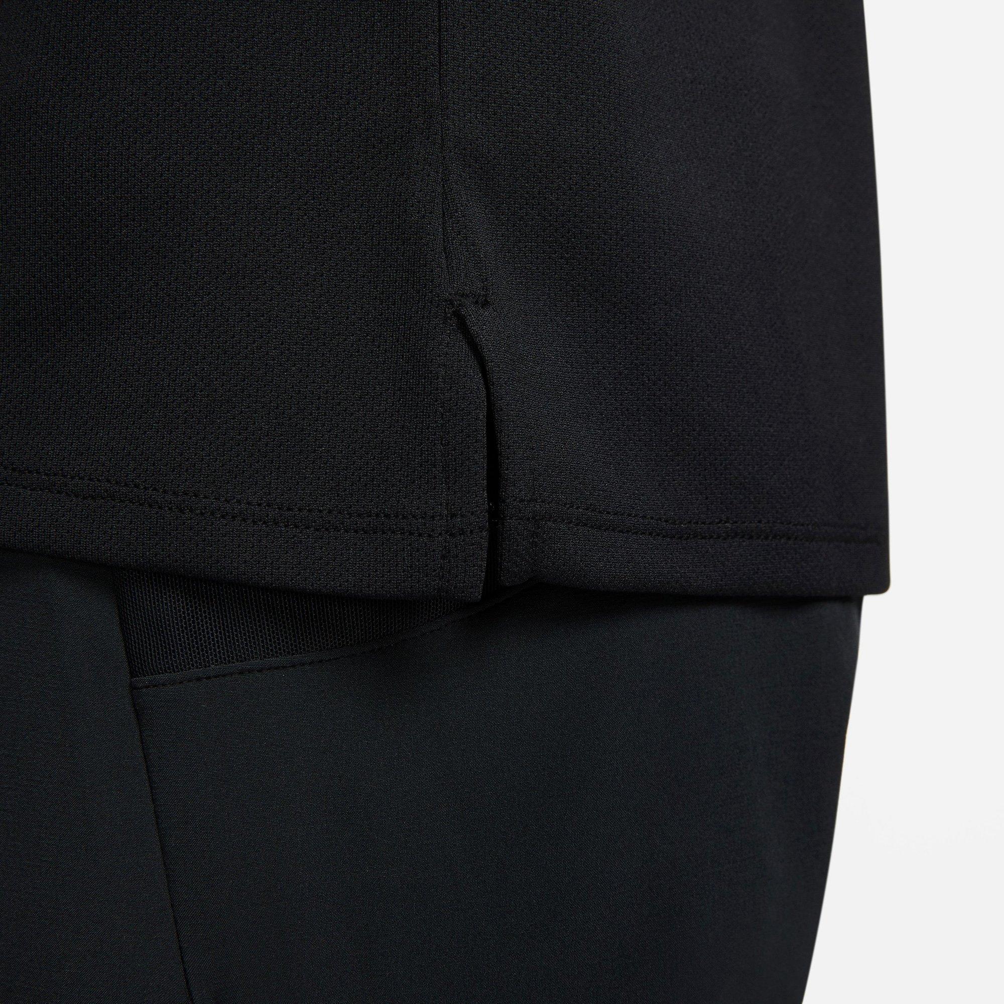 Black/Silver - Nike - Miler Dri FIT UV Mens Long Sleeve Running T Shirt - 4