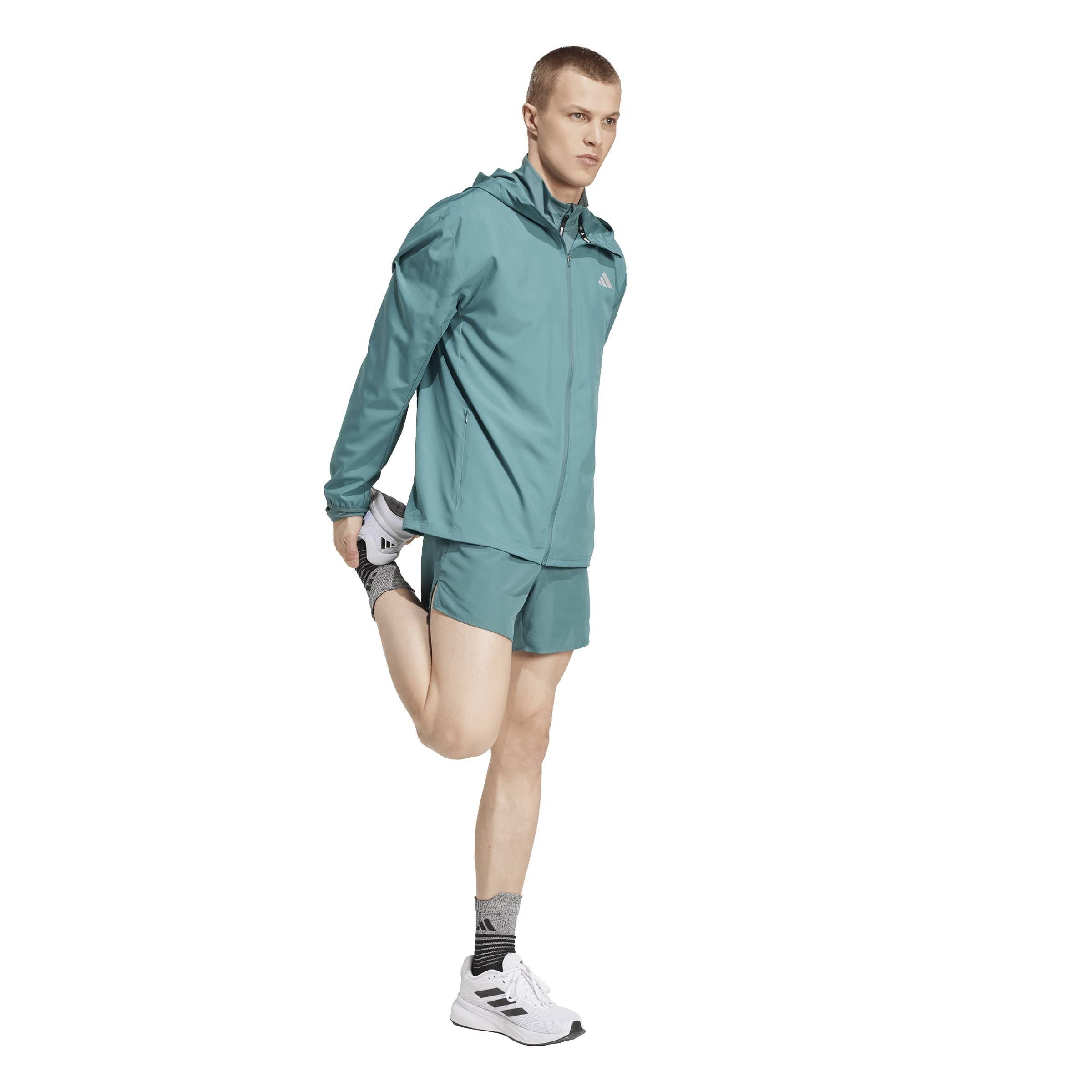 preloved teal - adidas - Men's Run It Full-Zip AEROREADY Hooded Long-Sleeve Running Jacket - 7