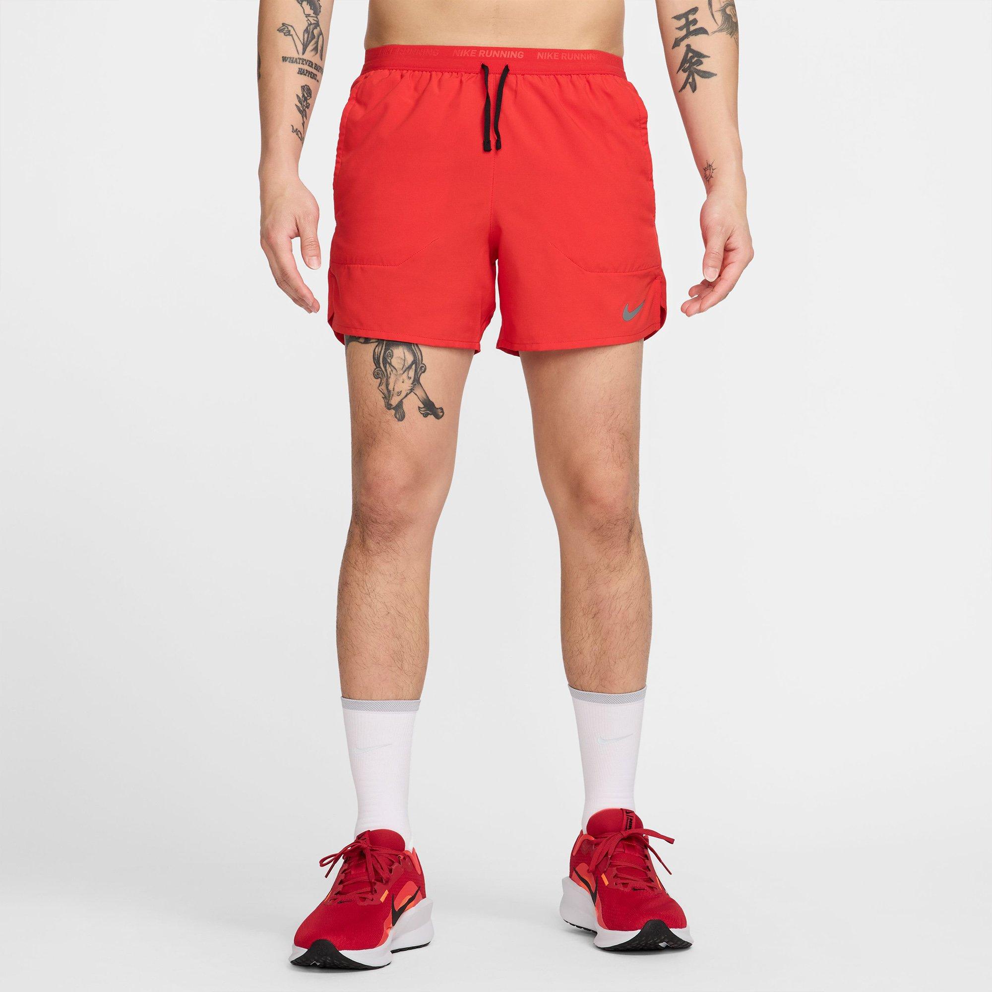 Red/Blk/Silver - Nike - Dri-FIT Stride Mens Running Shorts - 3