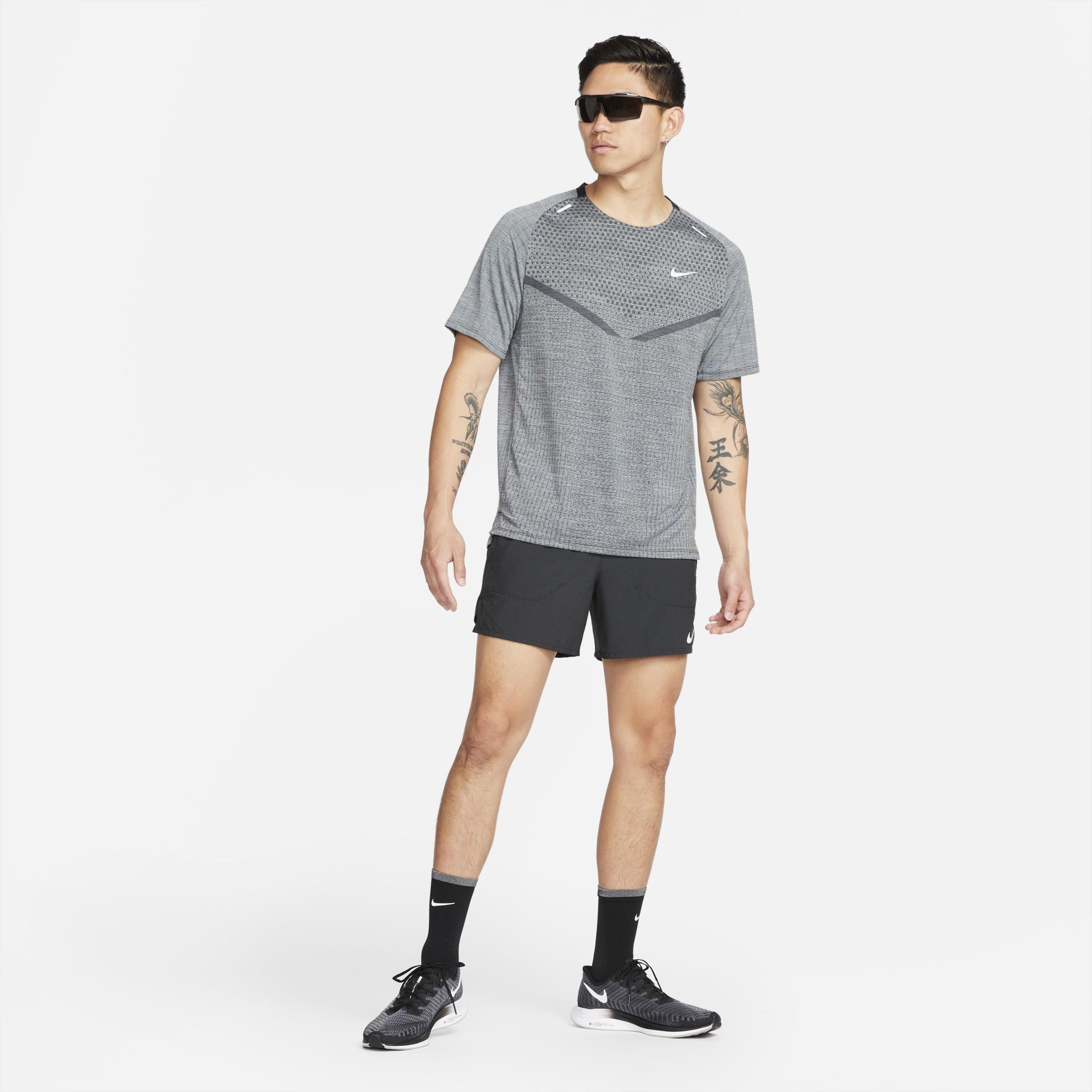 Black/R.Silver - Nike - Dri-FIT Stride Mens Running Shorts - 7