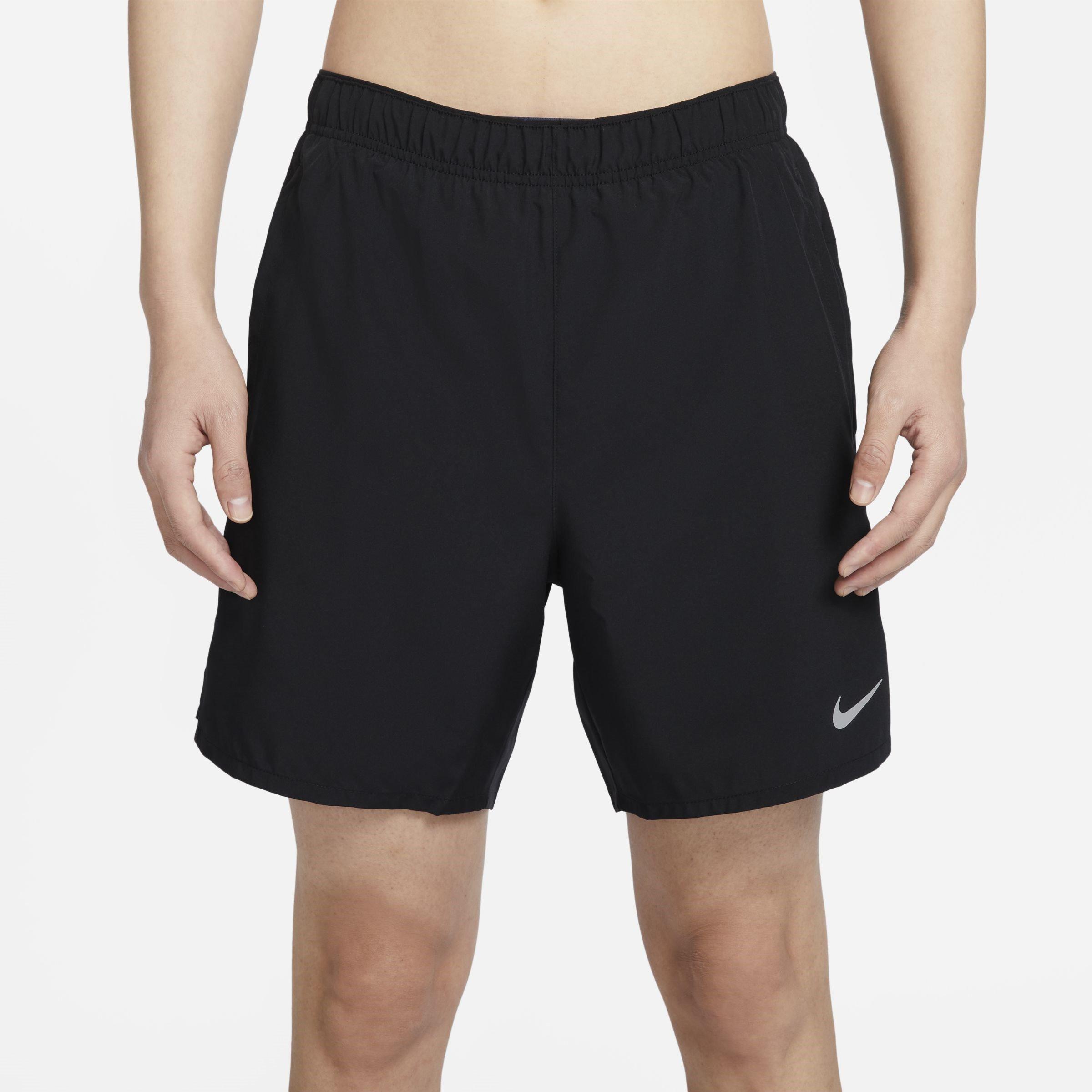 Black/R.Silver - Nike - Challenge 7 Inch 2-In-1 Shorts Mens - 1