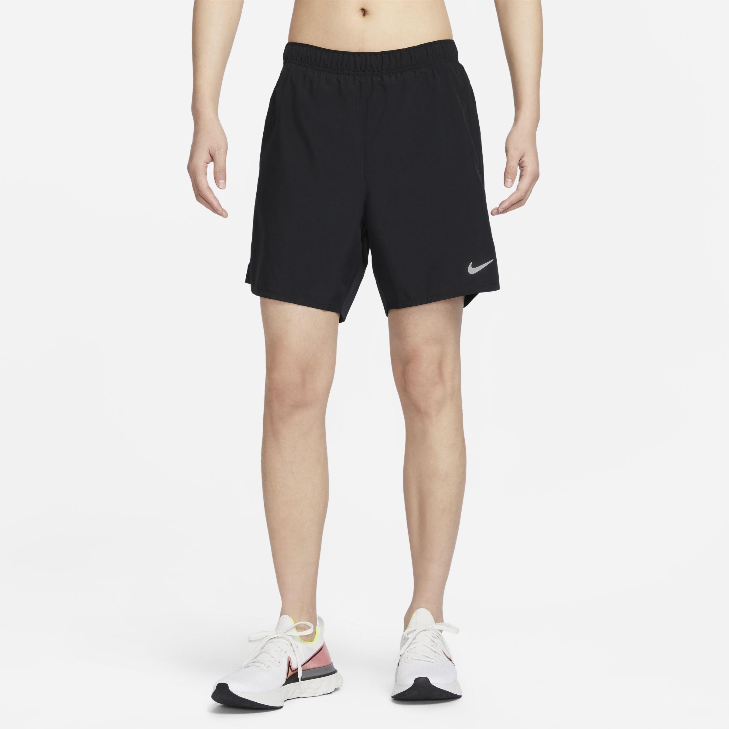 Black/R.Silver - Nike - Challenge 7 Inch 2-In-1 Shorts Mens - 3