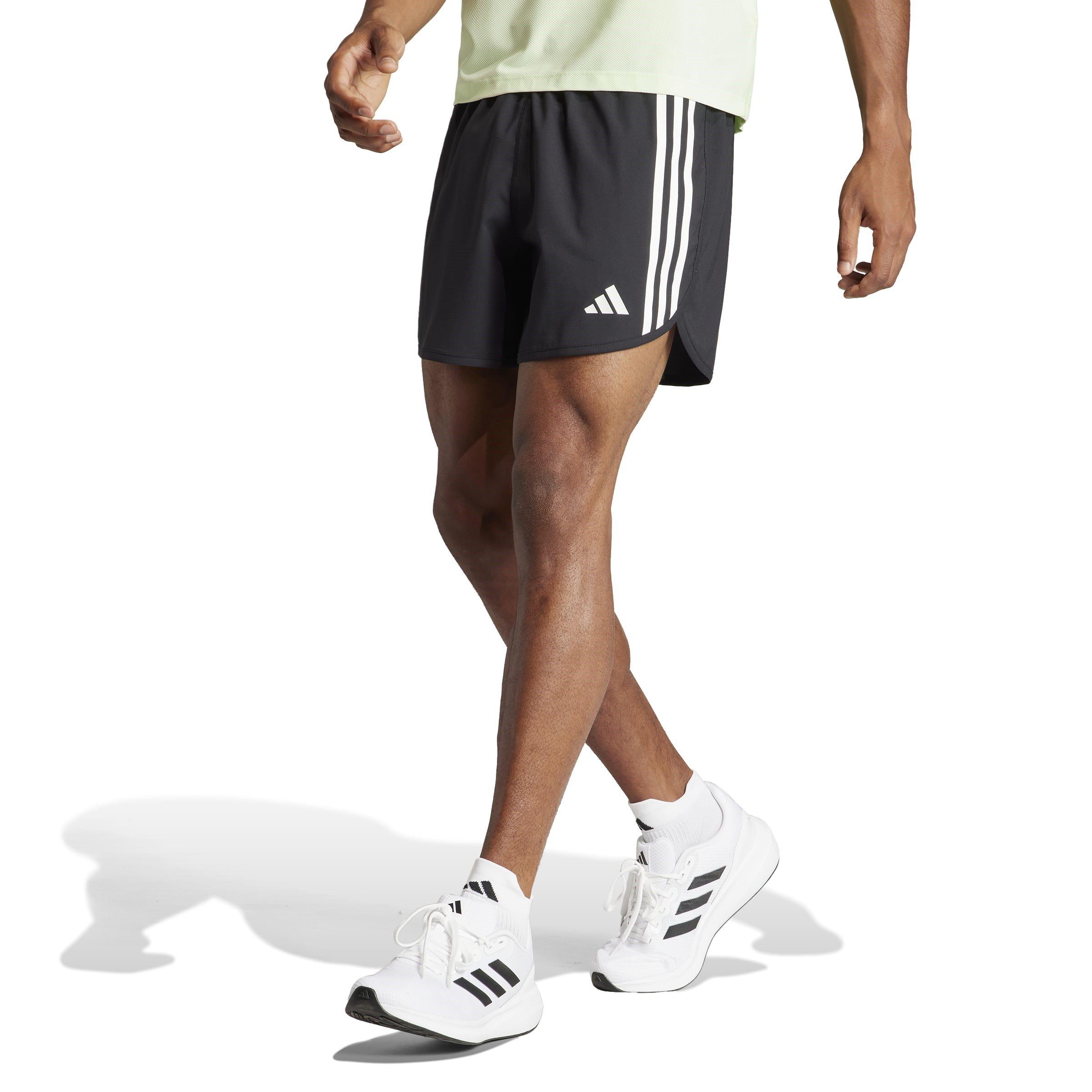Black - adidas - Own the Run 3-Stripes Mens Performance Shorts - 2