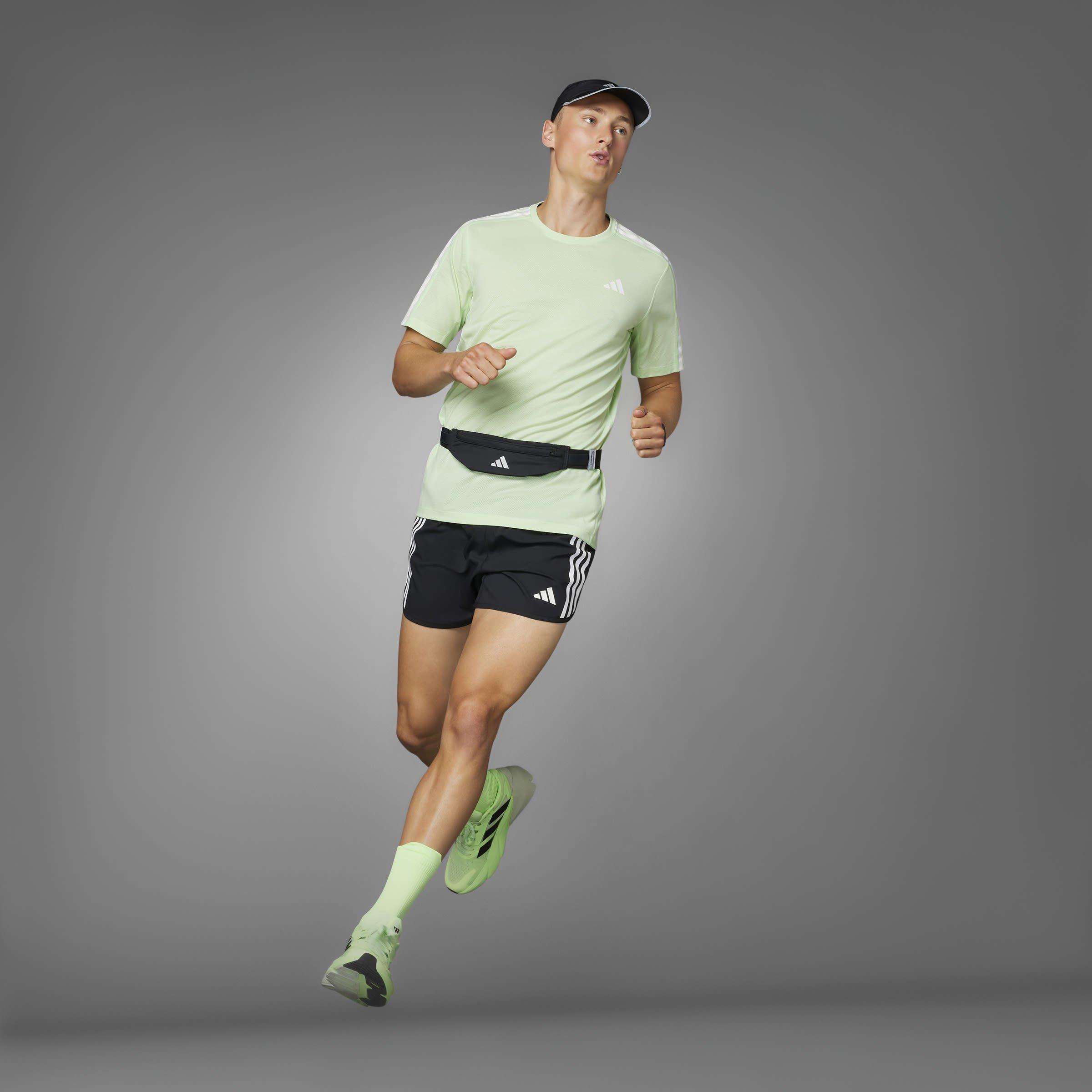 Black - adidas - Own the Run 3-Stripes Mens Performance Shorts - 13