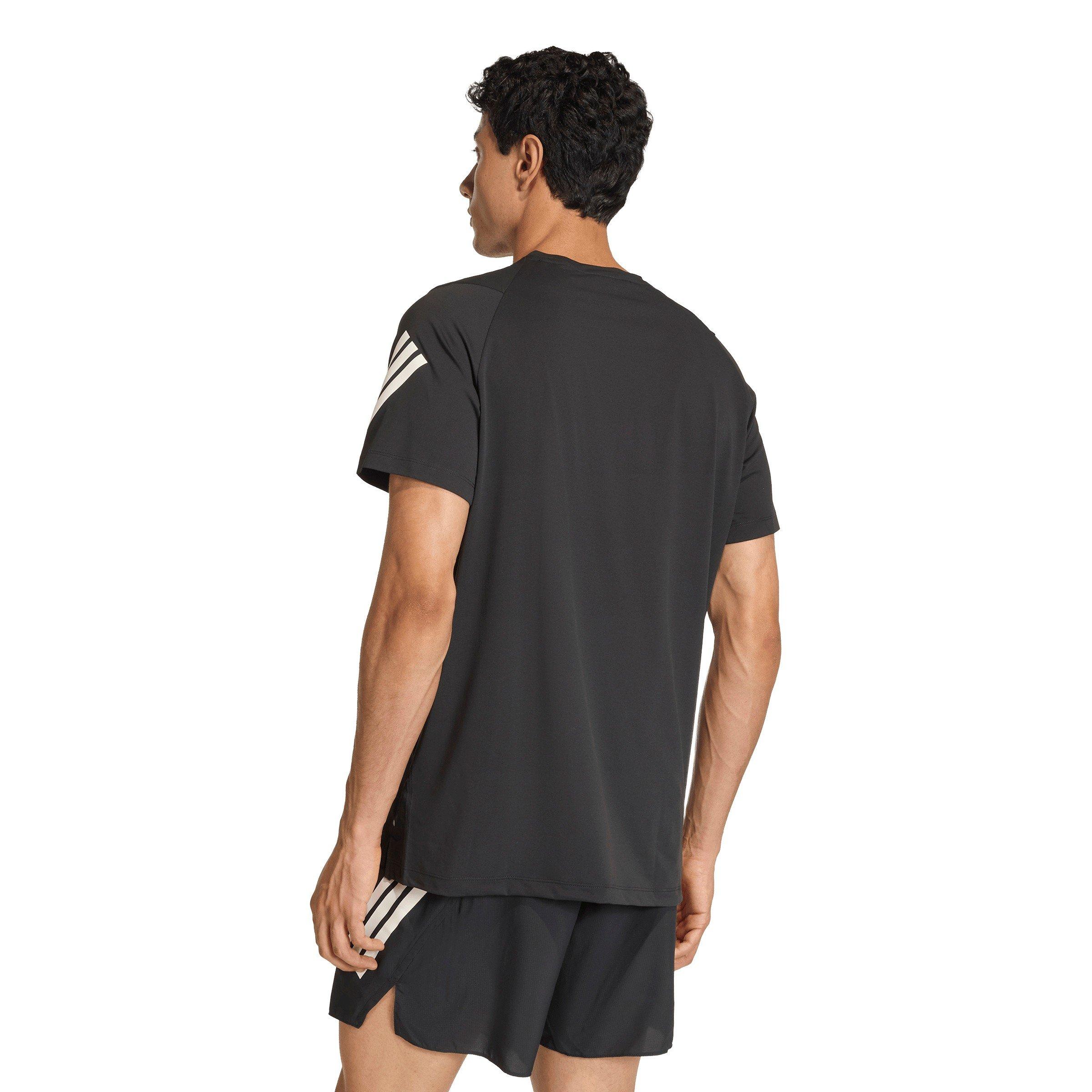 Black - adidas - Men's 365 AEROREADY Short-Sleeve Performance T-Shirt - 3