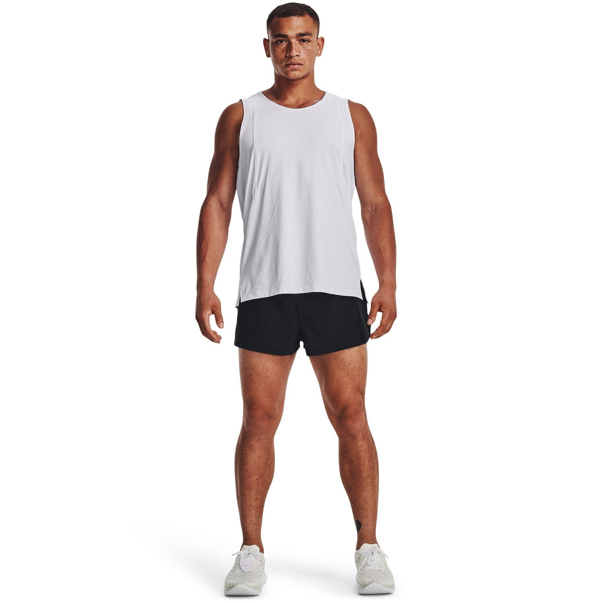 Blk/Reflective - Under Armour - Launch Split Performance Shorts Mens - 4