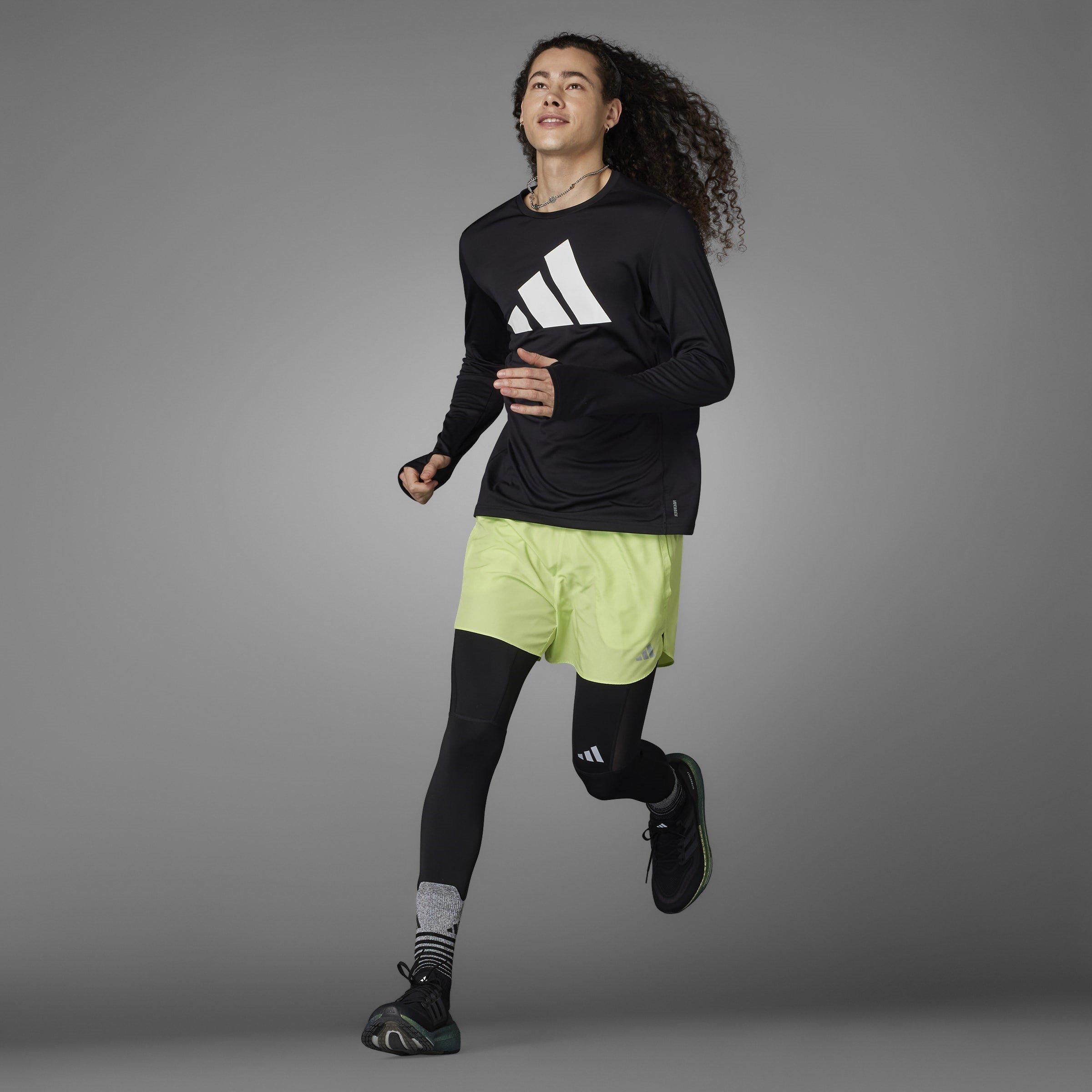 Pulse Lime - adidas - Run It 5 Inch Mens Performance Shorts - 9