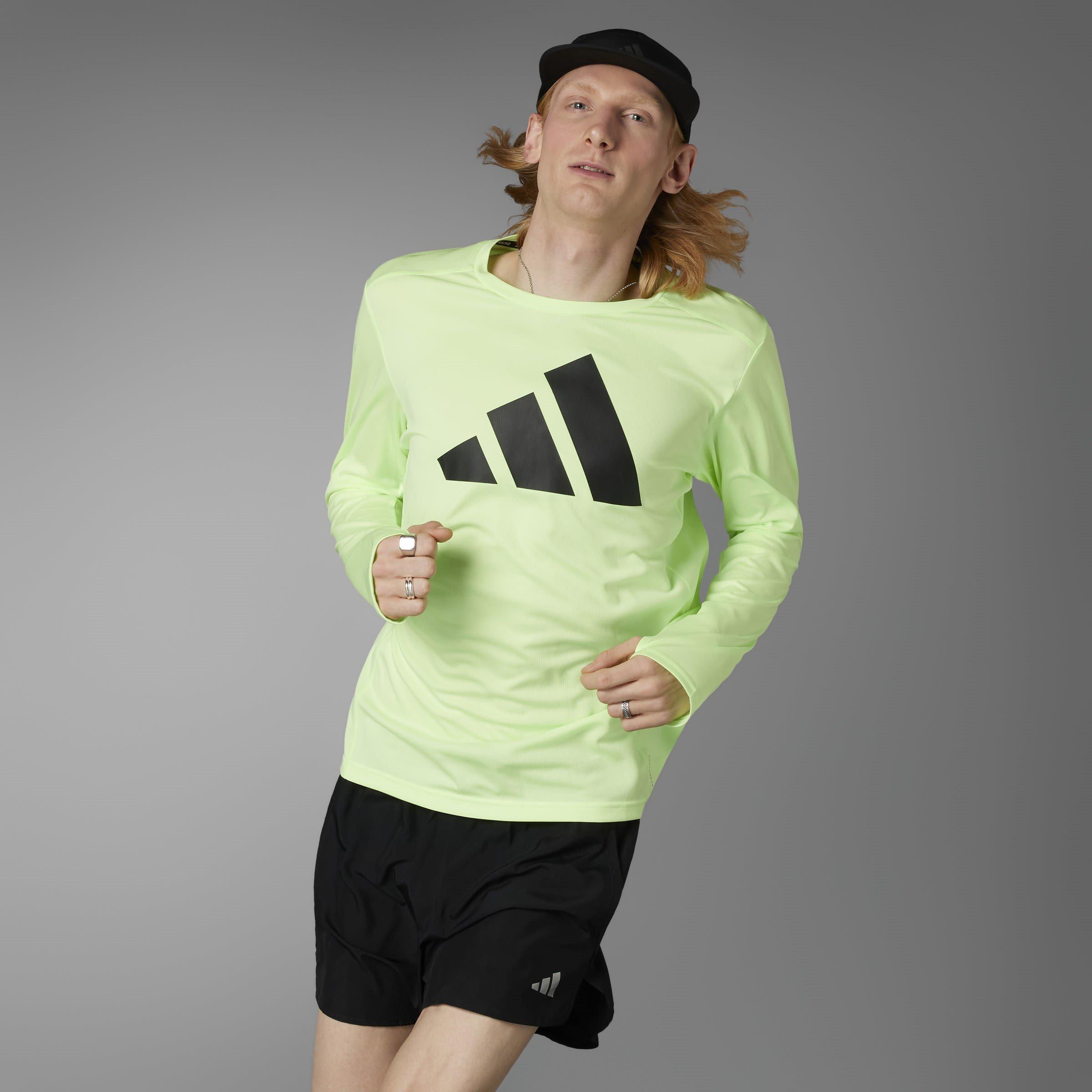 Green Spark - adidas - Run It Mens Long Sleeve Performance T Shirt - 7