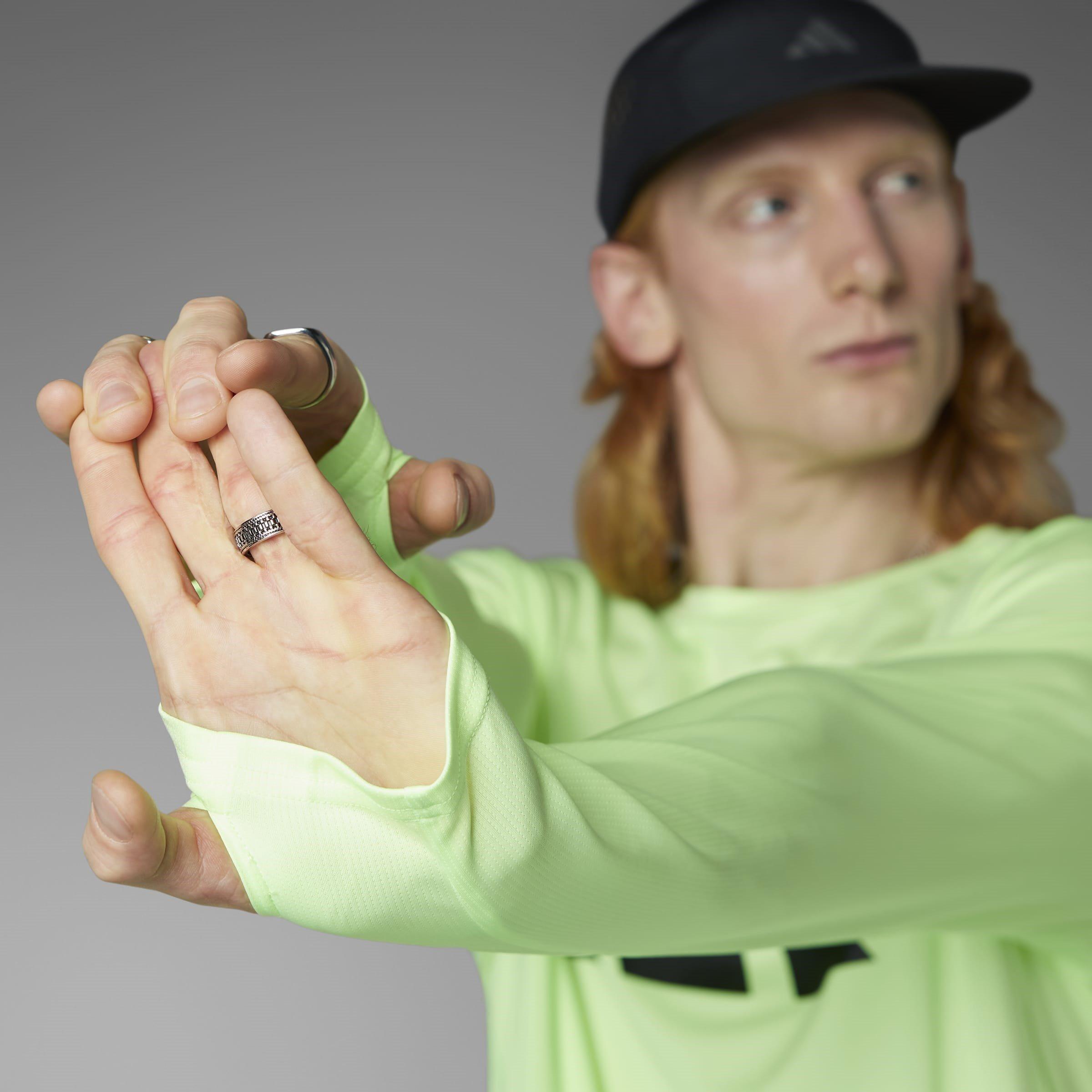 Green Spark - adidas - Run It Mens Long Sleeve Performance T Shirt - 10