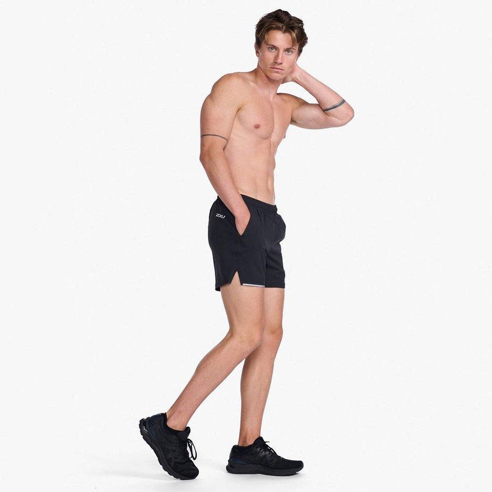 Black/Silver - 2XU - Aero 5-Inch Shorts - 4