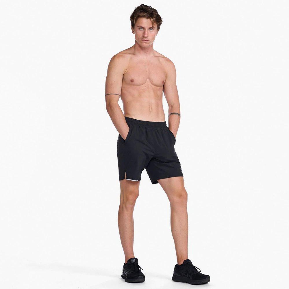 Black/Silver - 2XU - Aero Performance Running Shorts - 4