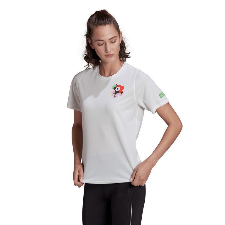 Blanc - adidas - Marimekko X  Running T-Shirt Womens Top - 2