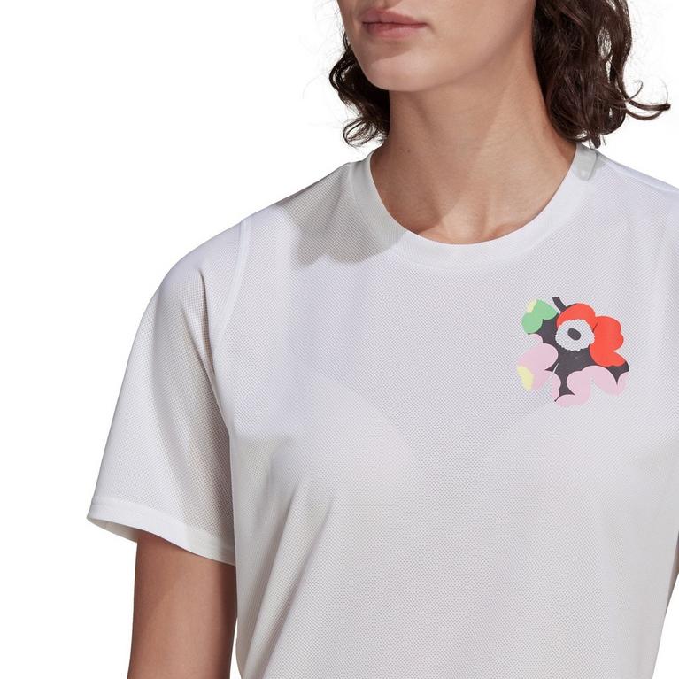 Blanc - adidas - Marimekko X  Running T-Shirt Womens Top - 6