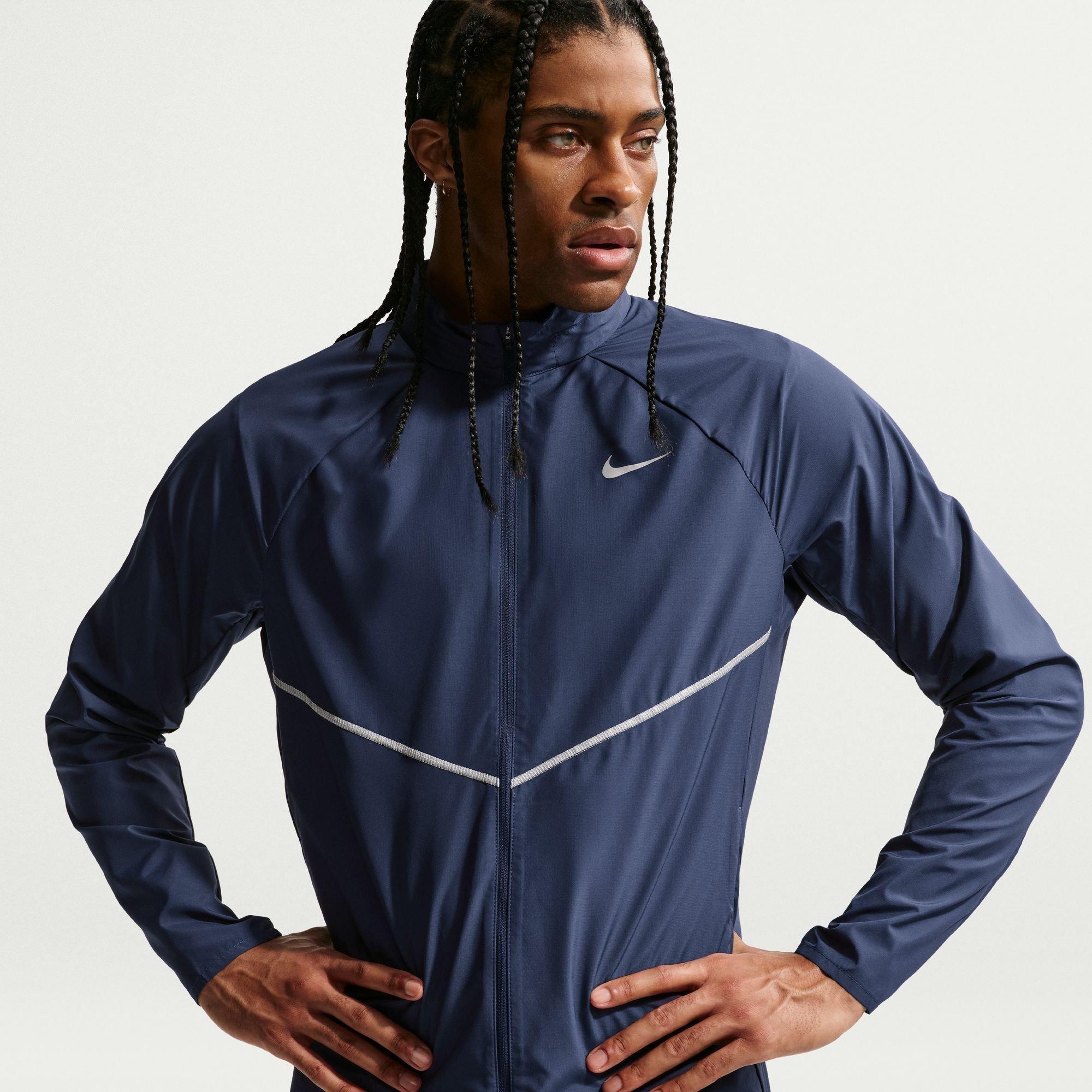 Nike Men's Midnight Navy Miler Repel Running Jacket - S