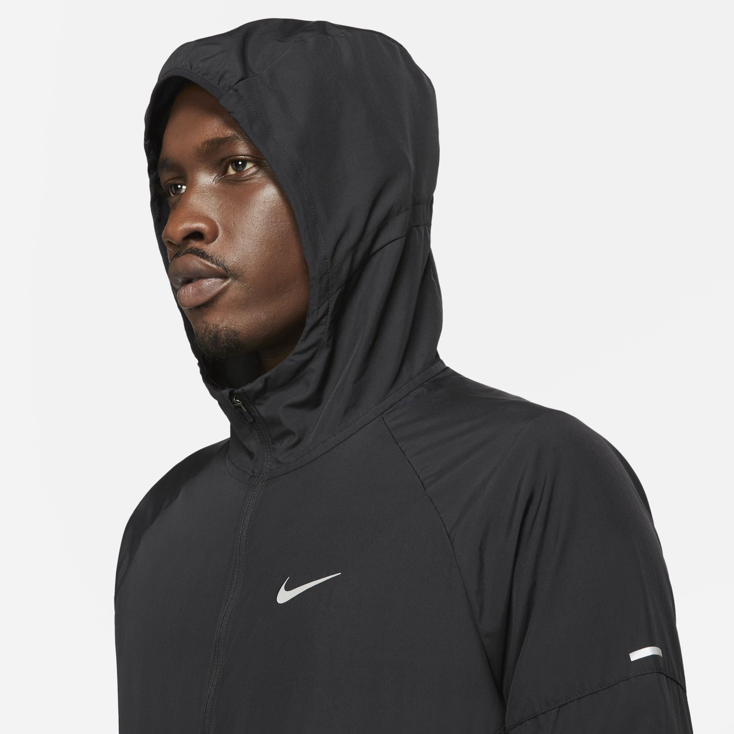 Schwarz/Reflektierend - Nike - Miler Men's Repel Running Jacket - 4