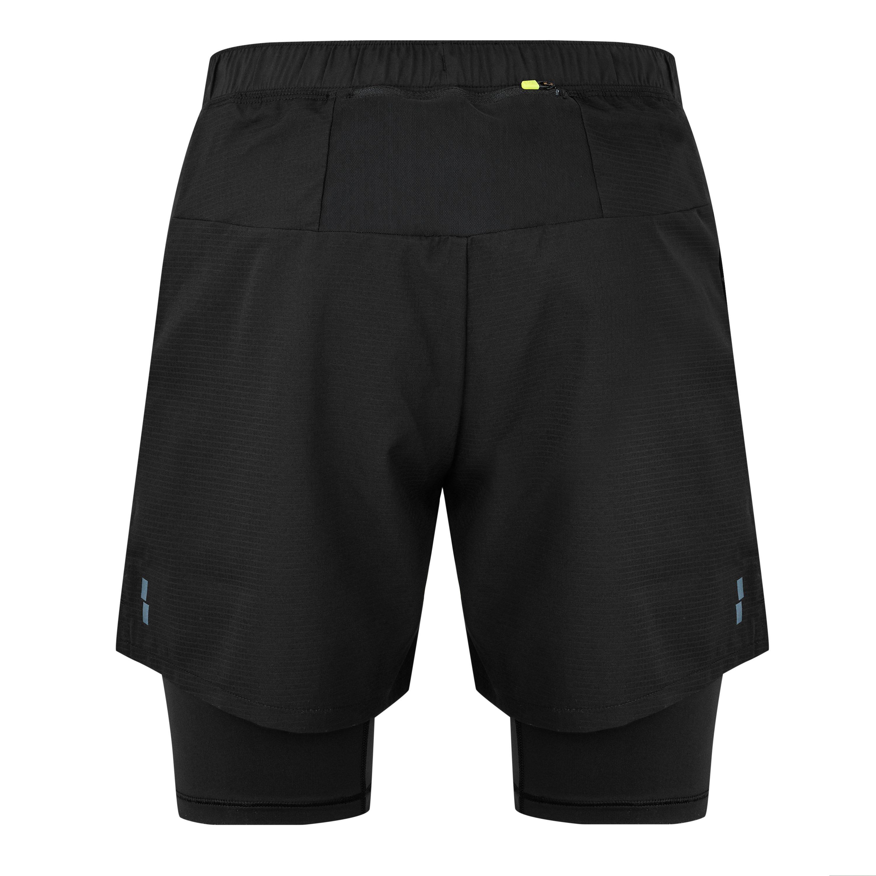 Reflect Black - The North Face - Sunriser 2-in-1 Black Performance Running Shorts - 2