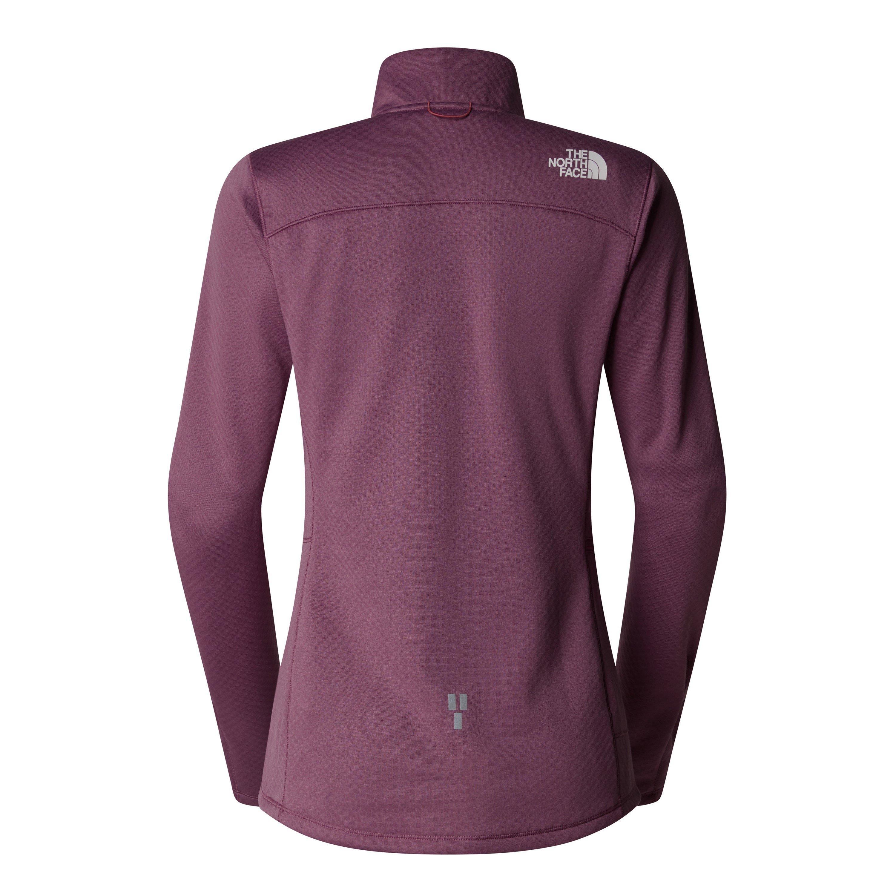 Middernacht Mauve - The North Face - Women's Winter Warm Quarter-Zip Long-Sleeve Performance Running Top - 2