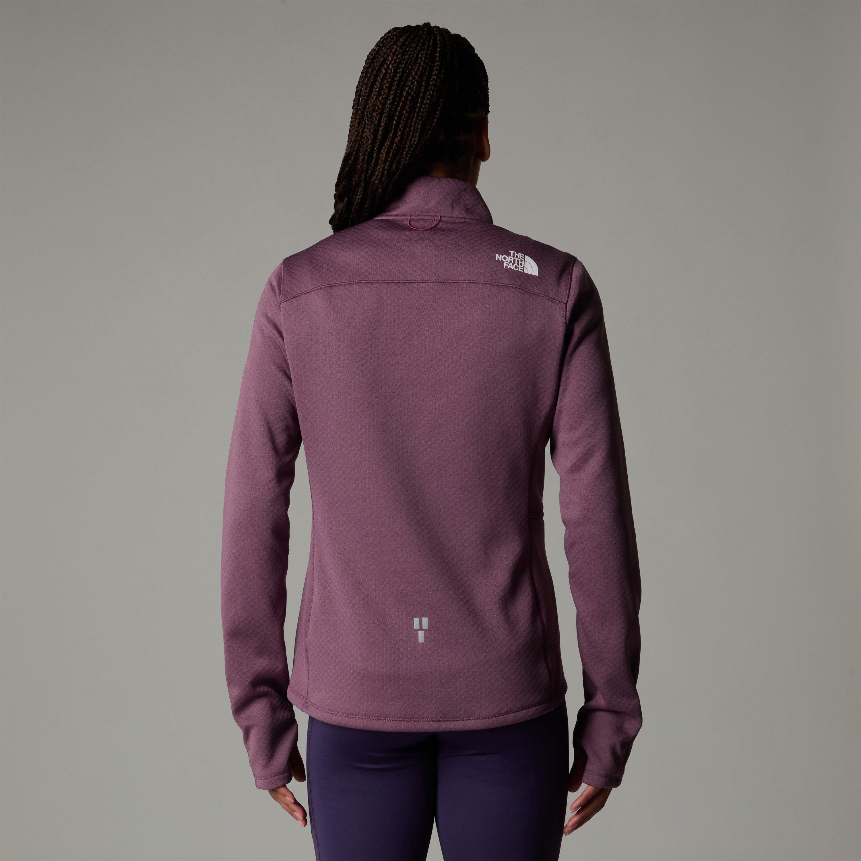 Middernacht Mauve - The North Face - Women's Winter Warm Quarter-Zip Long-Sleeve Performance Running Top - 4