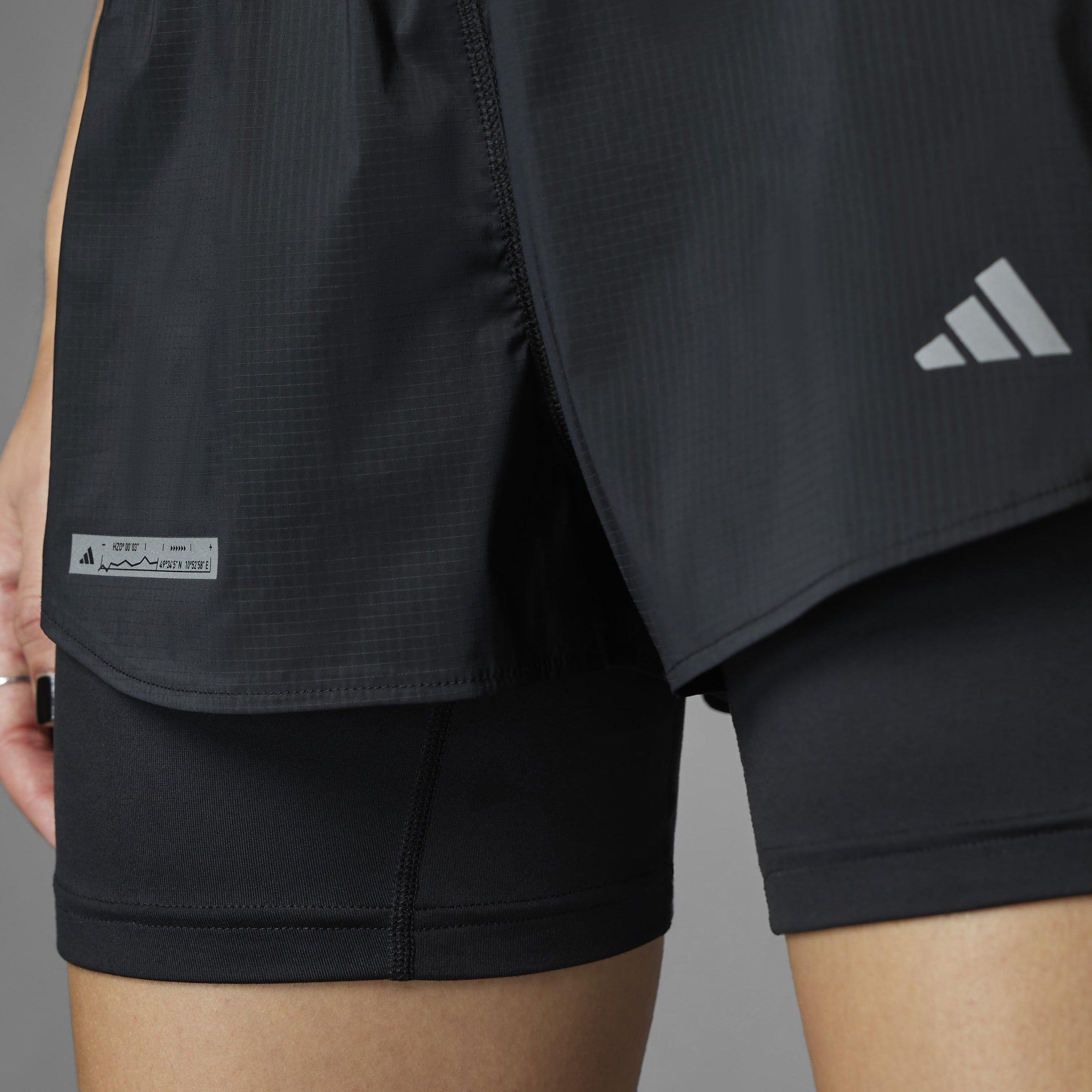 Schwarz - adidas - Ultimate Two-in-One Shorts Womens - 9