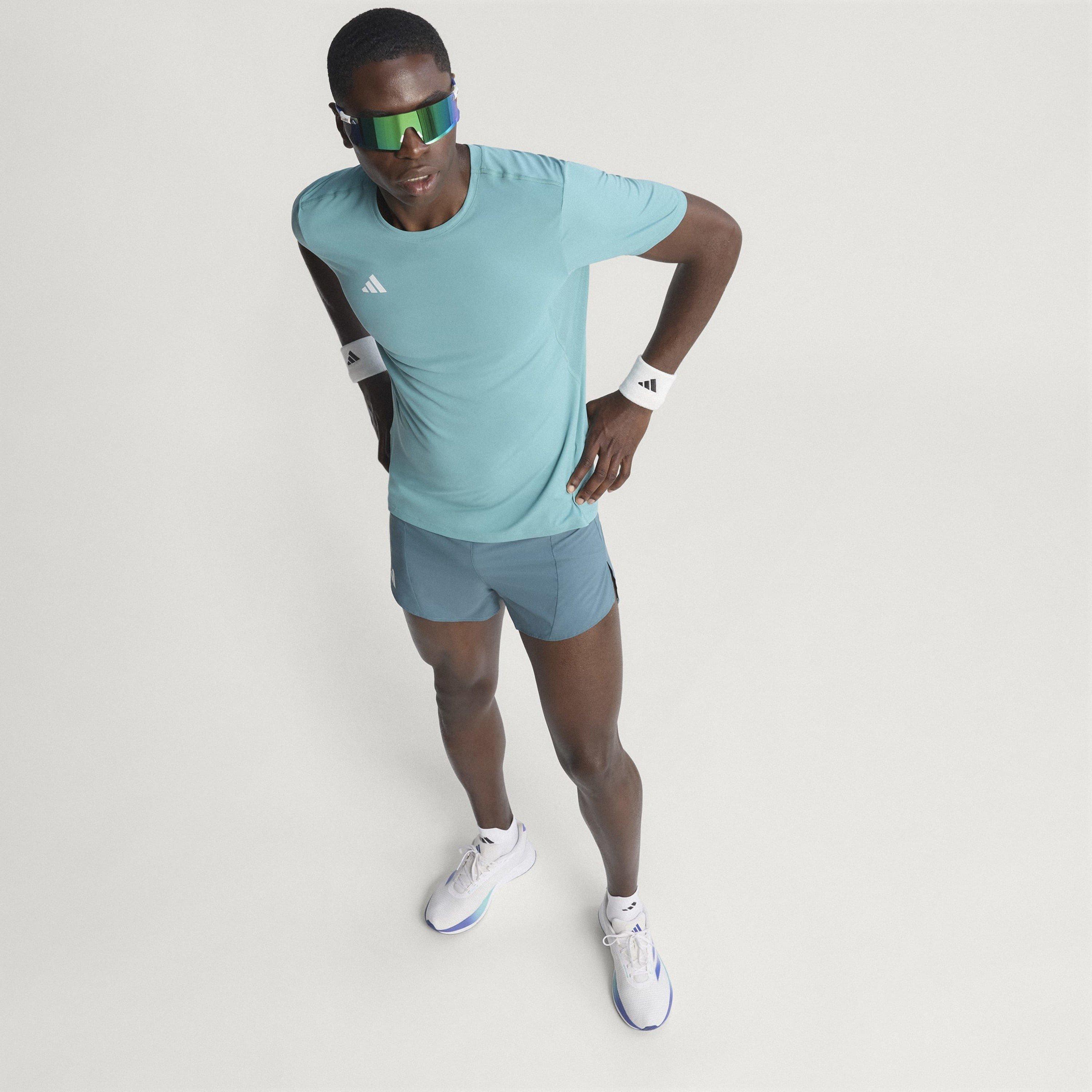 Pudder Teal - adidas - Adizero Essentials Running T-Shirt Mens - 12