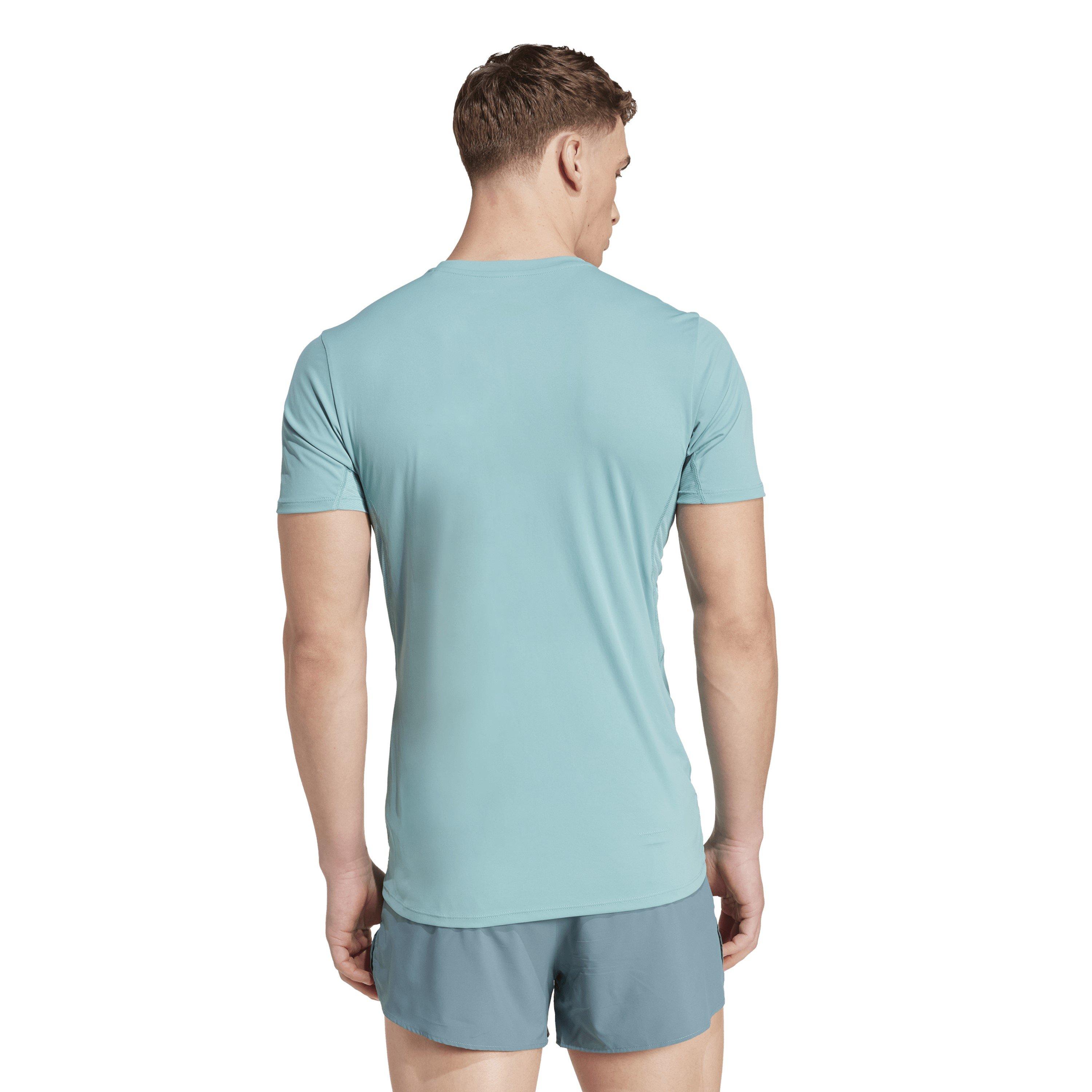 Pudder Teal - adidas - Adizero Essentials Running T-Shirt Mens - 4