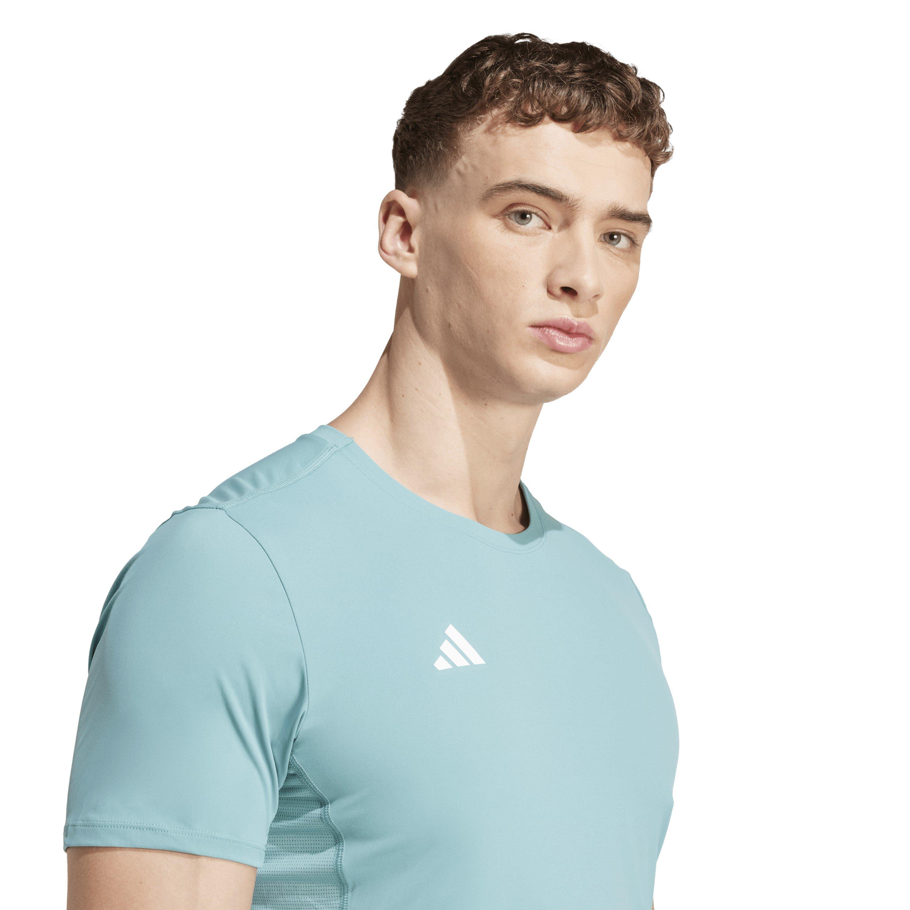 Pudder Teal - adidas - Adizero Essentials Running T-Shirt Mens - 5