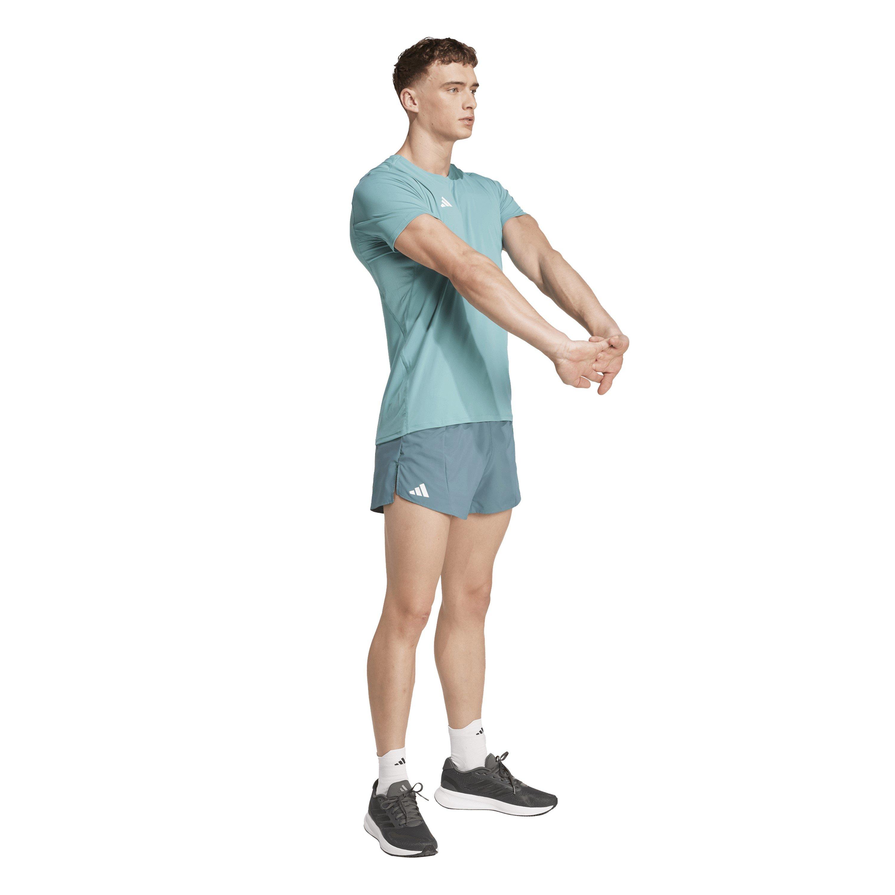 Pudder Teal - adidas - Adizero Essentials Running T-Shirt Mens - 7