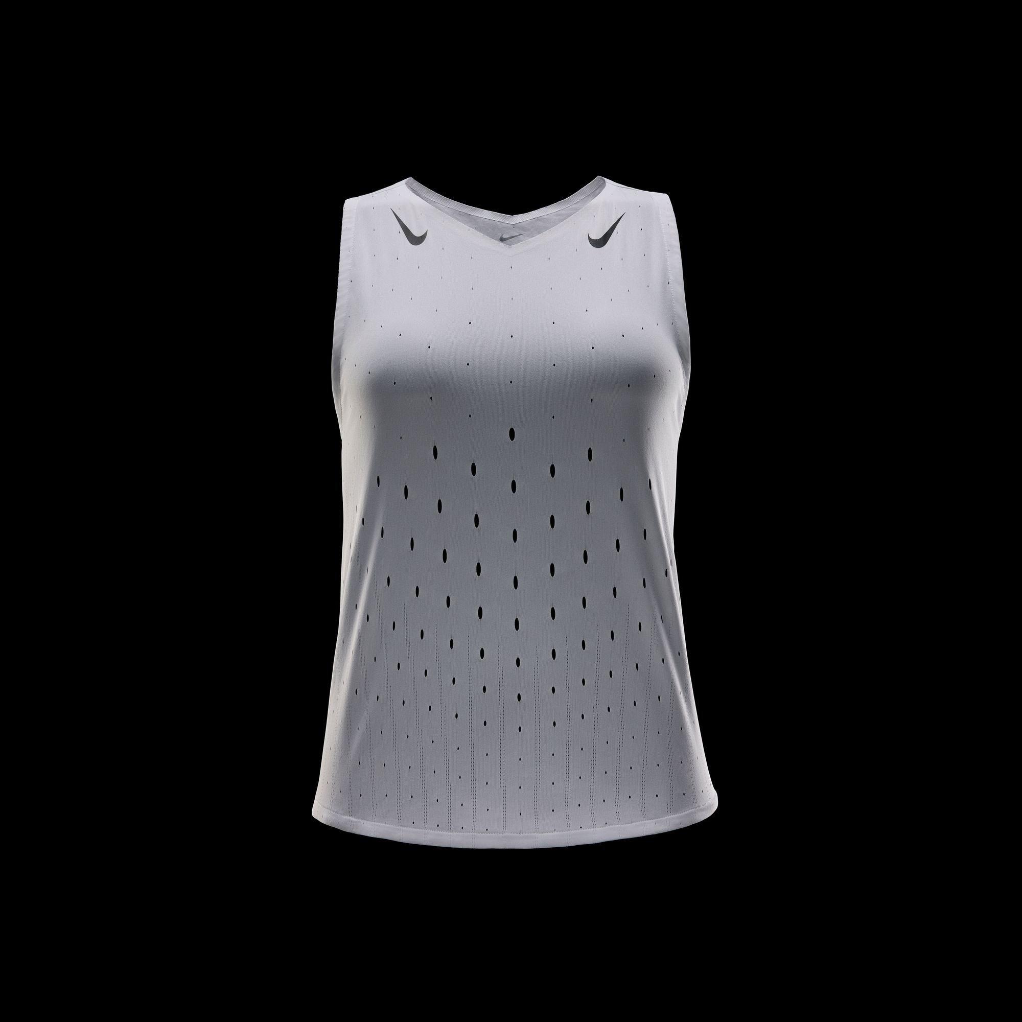 Wit/Zwart - Nike - AeroSwift Women's Dri-FIT ADV Running Singlet - 4