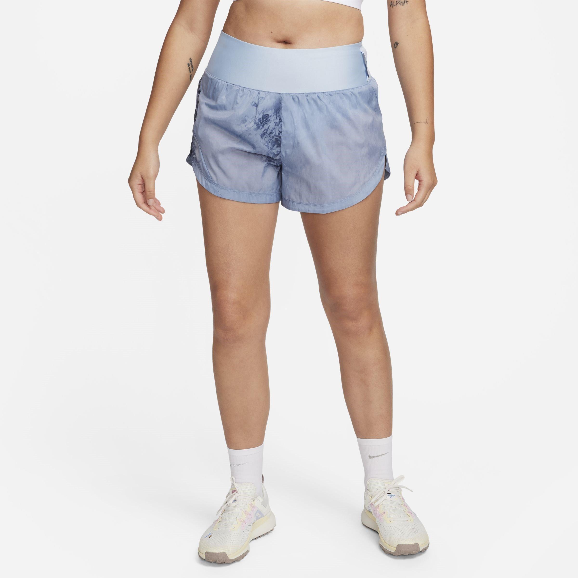 Bleu Armurerie Lt - Nike - Trail Repel Mid-Rise 3 Running Shorts Womens - 3