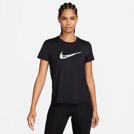 Nike One Swoosh Women's Dri-FIT Short-Sleeve running big Top