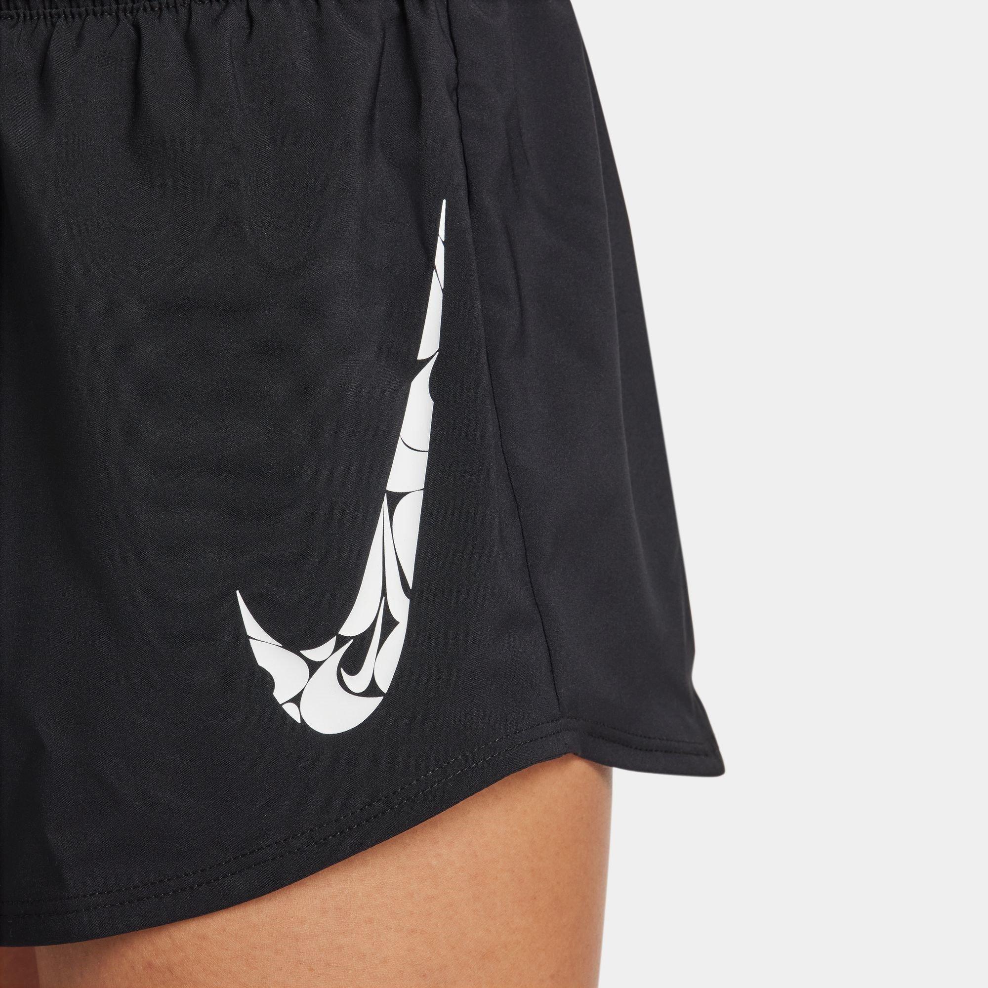 Black - Nike - One Swoosh Women's Dri-FIT Running Mid-Rise Brief-Lined Shorts - 5