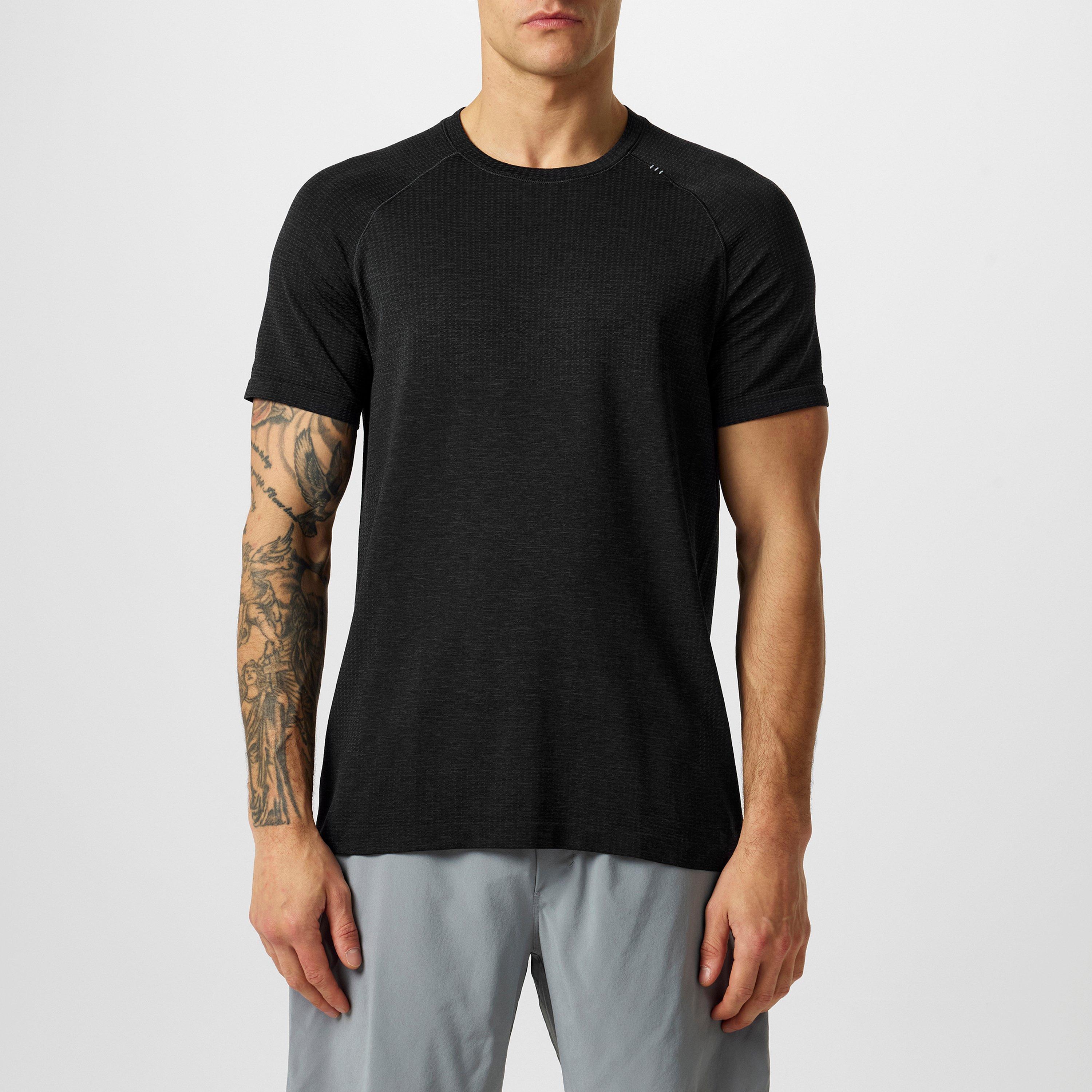 Grey/Black - Lululemon - Men'S Metal Vent Tech 2.5 Stretch Jersey T-Shirt - 3