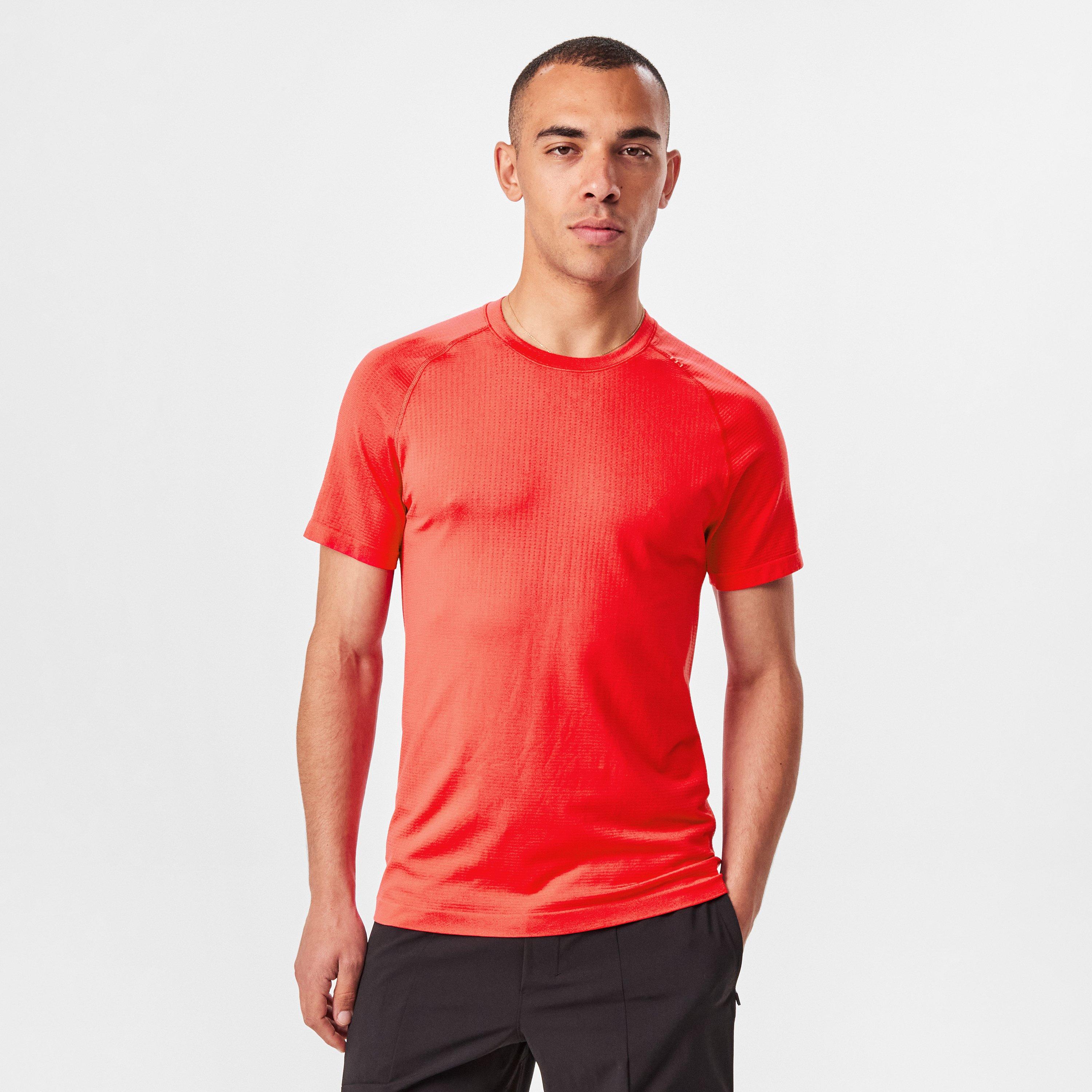 Red Glow - Lululemon - Men'S Metal Vent Tech 2.5 Stretch Jersey T-Shirt - 3