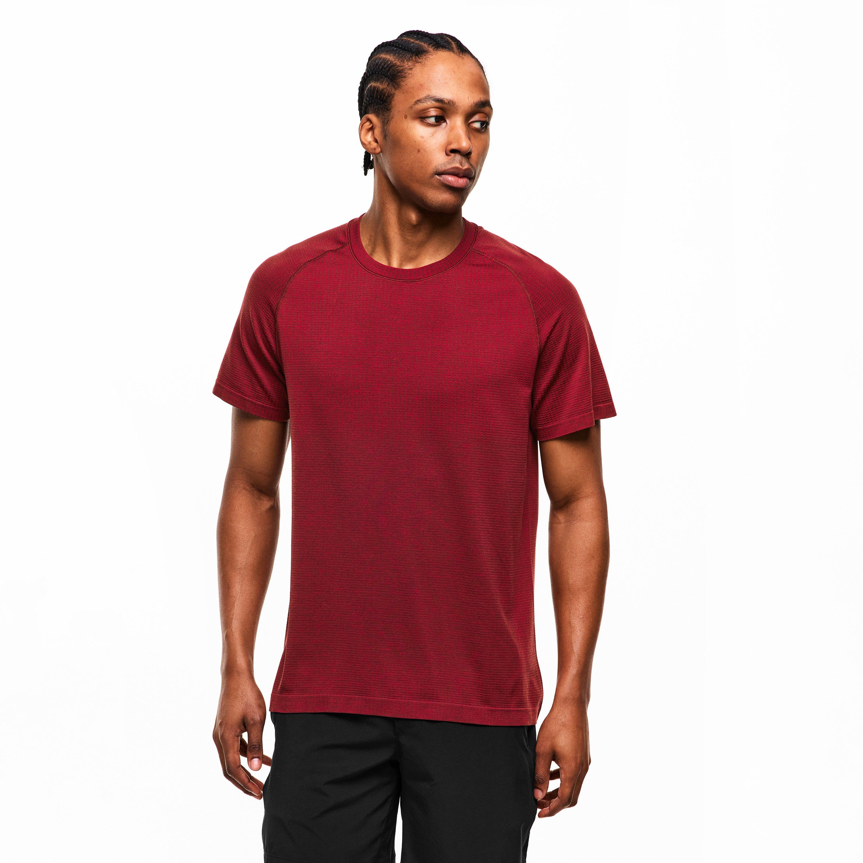 Burg Ox Red - Lululemon - Men'S Metal Vent Tech 2.5 Stretch Jersey T-Shirt - 3