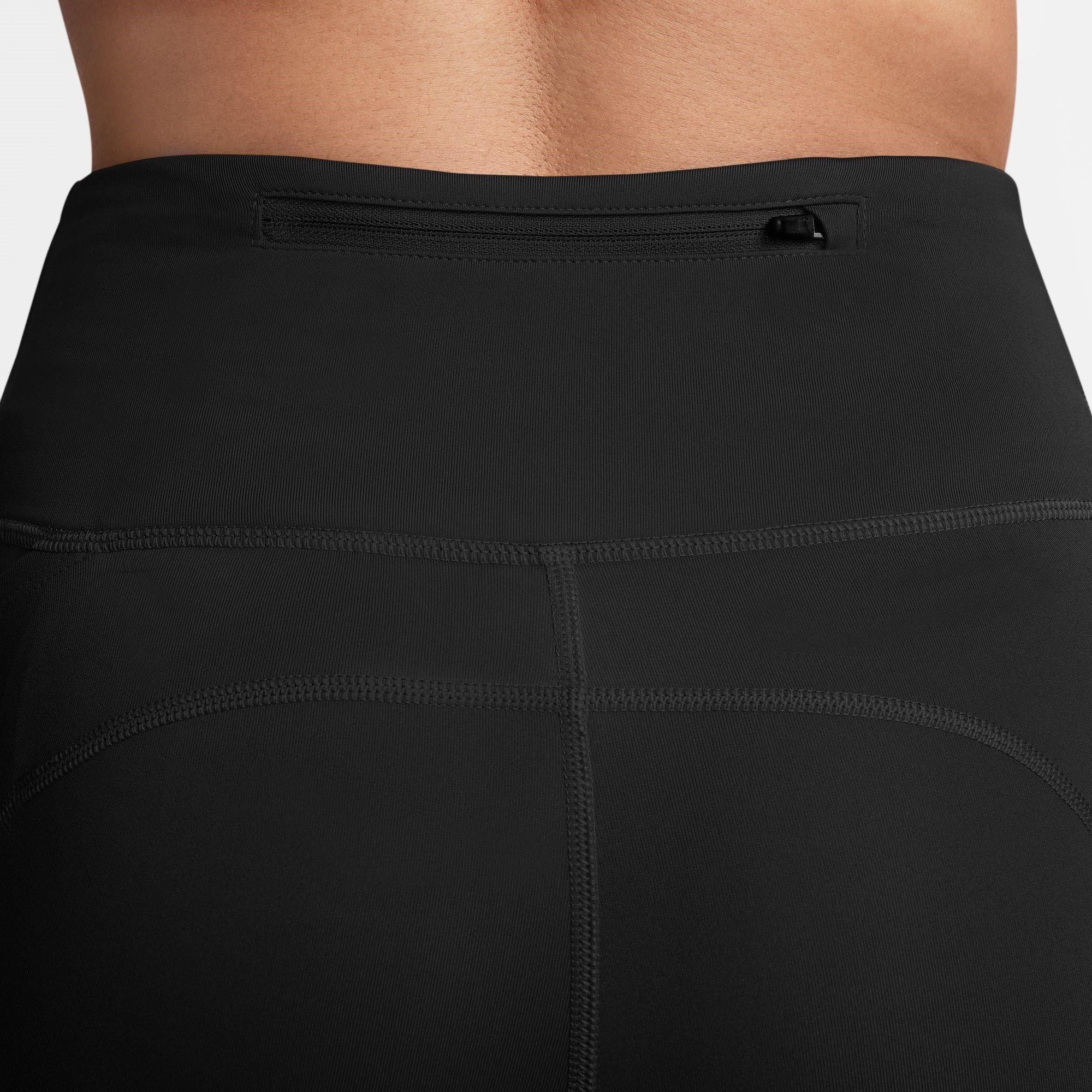 Black - Nike - Swoosh Fast Women's Mid-Rise 7/8 Leggings - 4