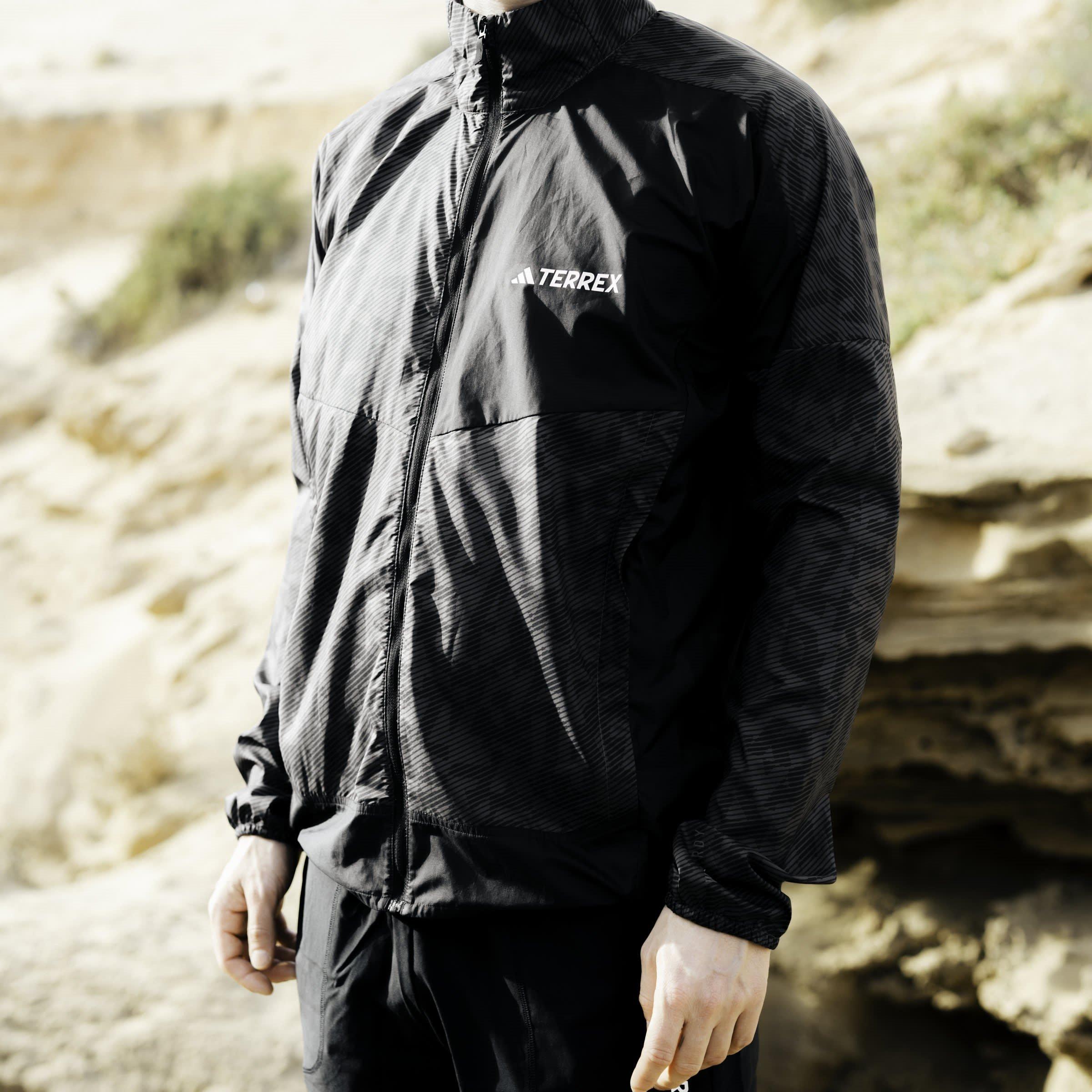 Kul / Sort - adidas - Terrex Trail Running Wind Jacket - 11