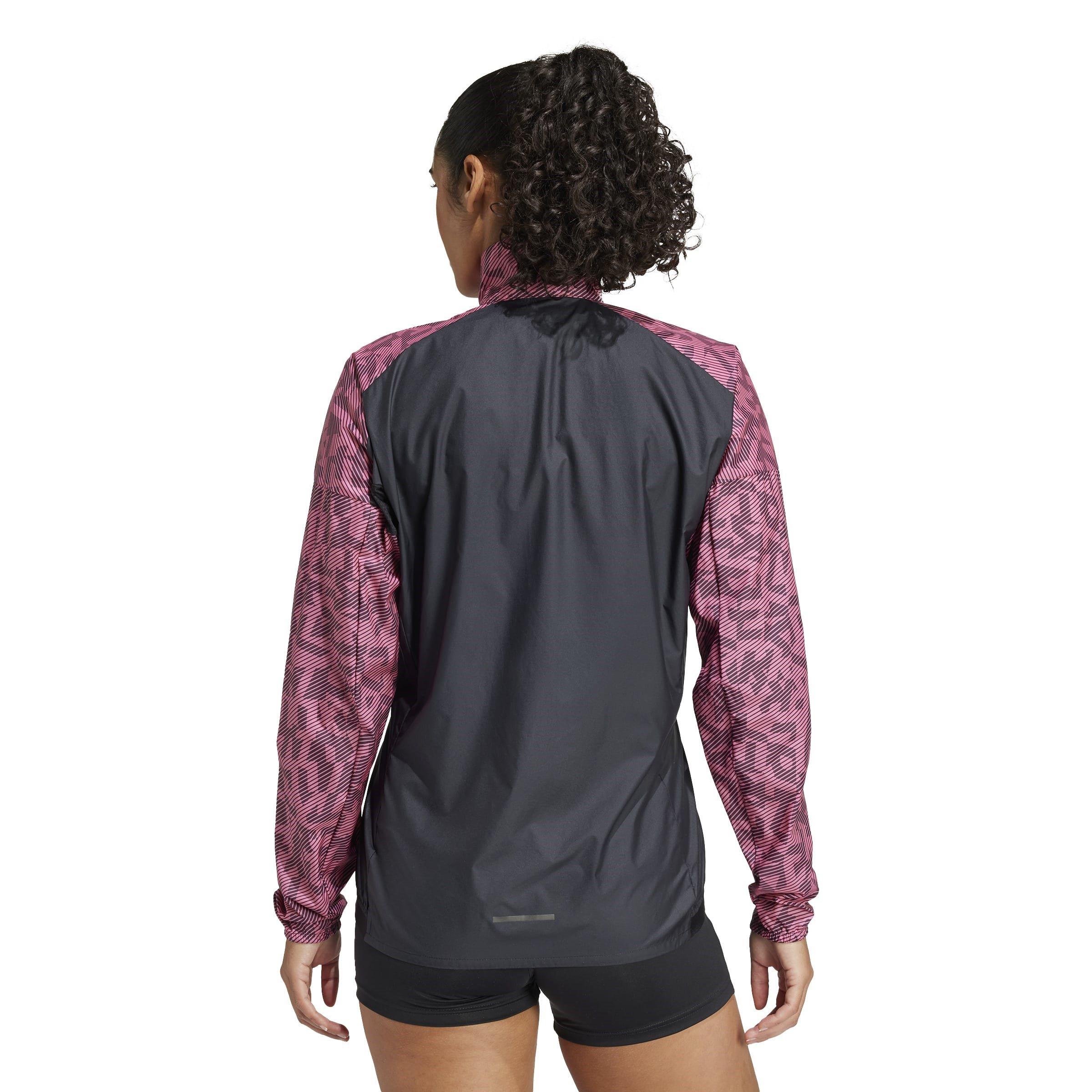 Cor-de-rosa/preto - adidas - Terrex Trail Running Wind Jacket Womens - 3