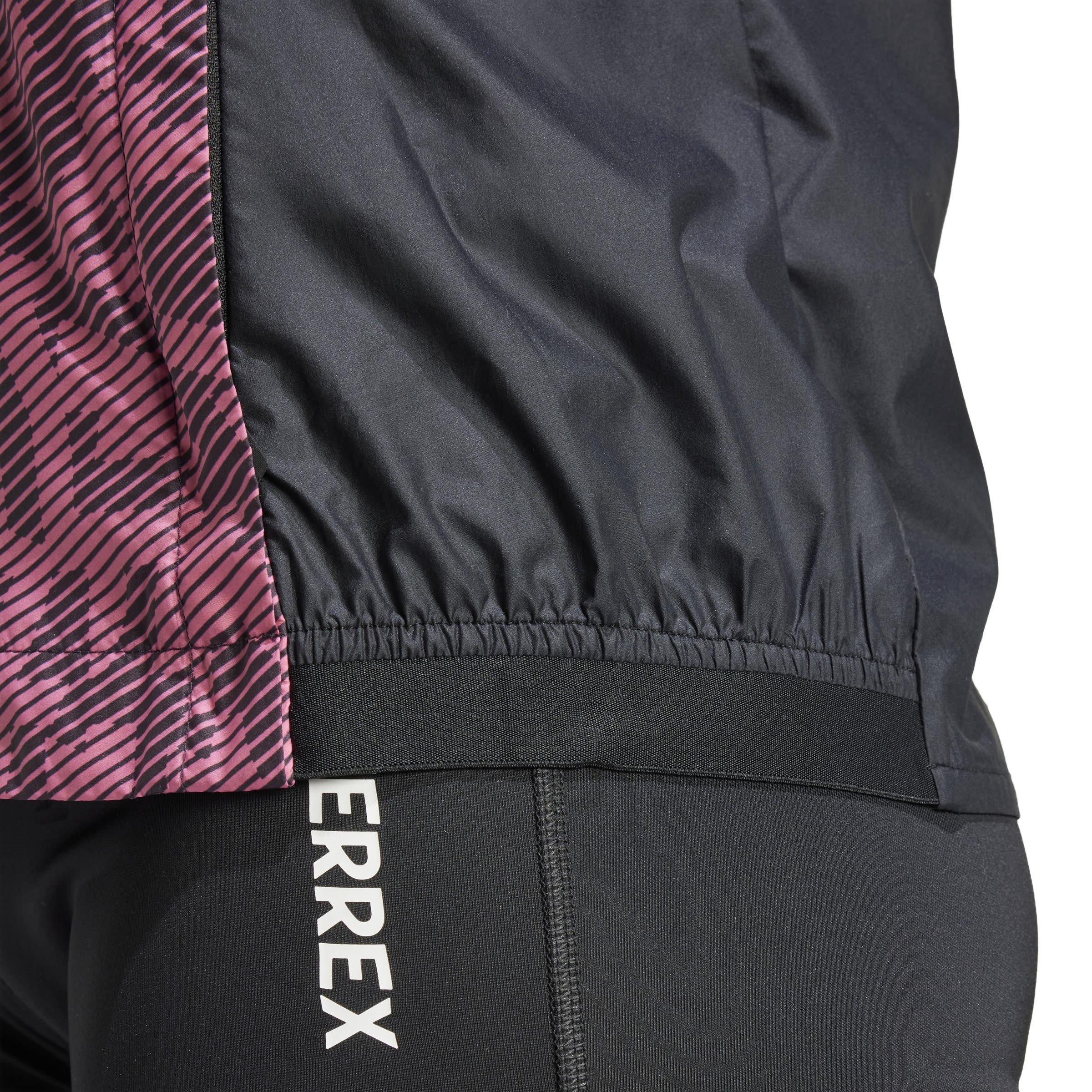Cor-de-rosa/preto - adidas - Terrex Trail Running Wind Jacket Womens - 6