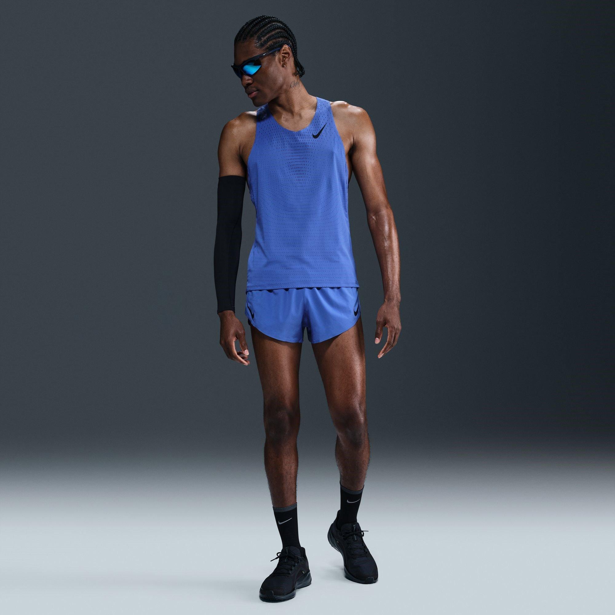 Blau/Schwarz - Nike - AeroSwift Men's Dri-FIT ADV Running Singlet - 7