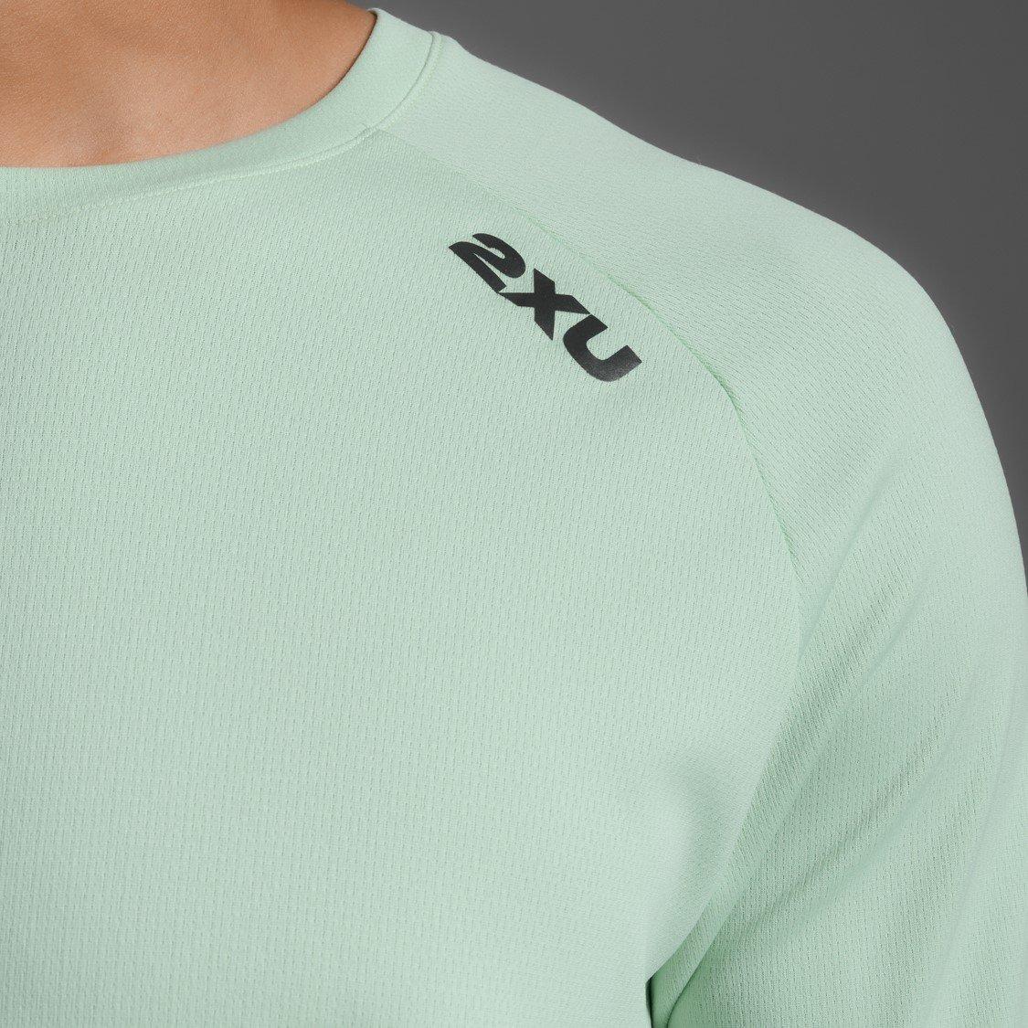 D.Mint/Blk Ref - 2XU - Men's Aero Long Sleeve Performance Running Top - 6