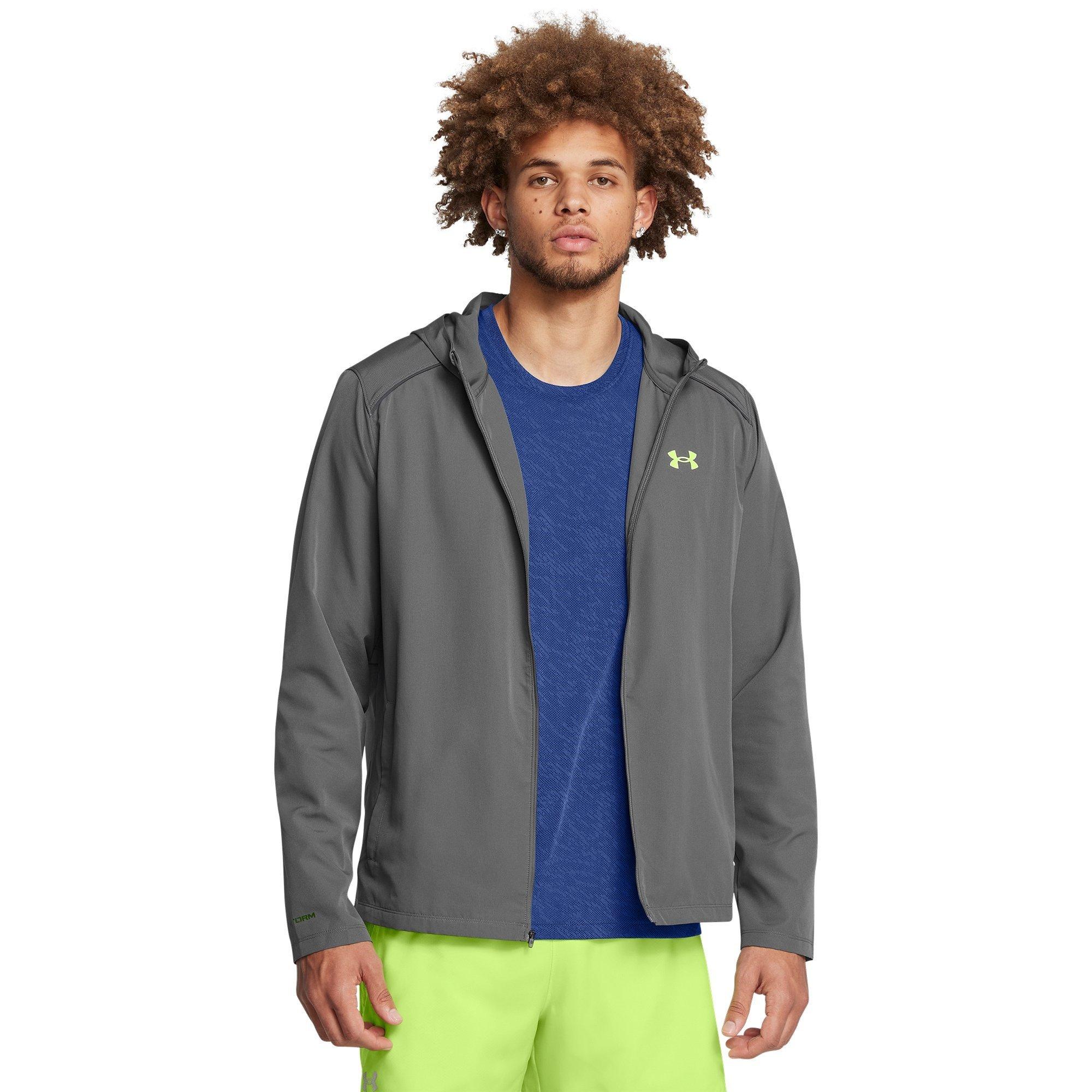 Gray - Under Armour - STORM RUN HOODED JACKET - 2