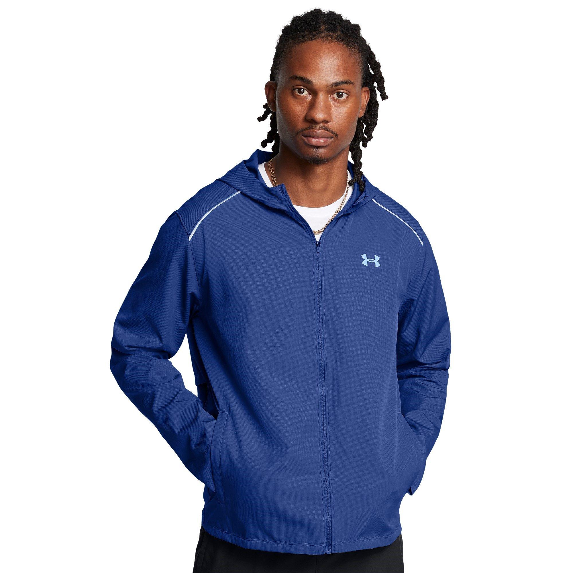 Blue - Under Armour - Storm Run Water and Wind Resistant Performance Running Jacket - 2